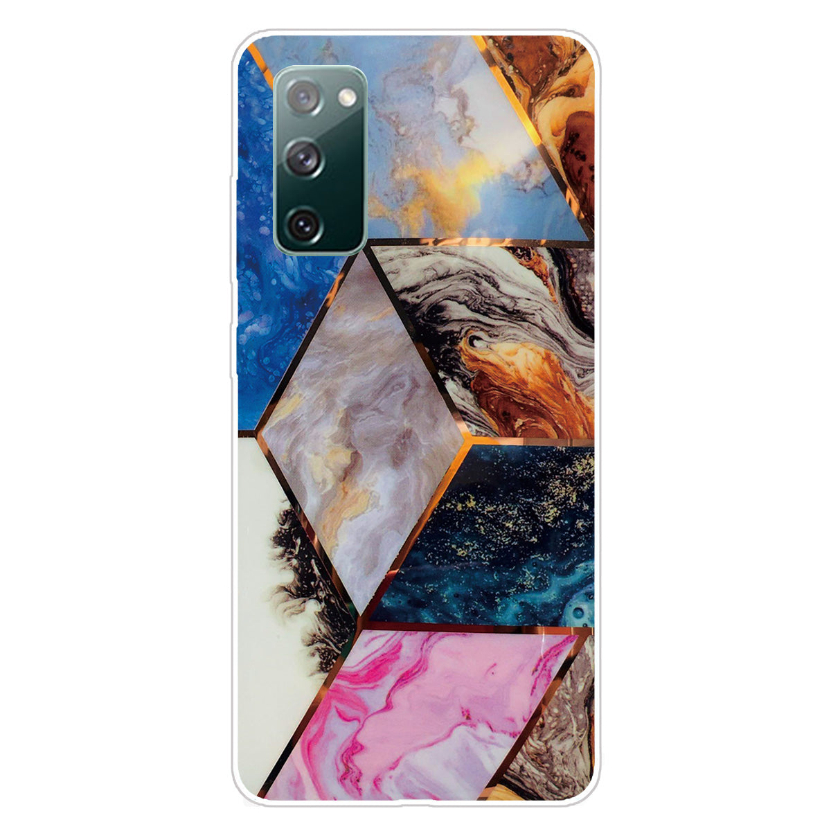 Soft TPU Shockproof Marble Pattern Phone Back Cover Case for Samsung Galaxy S20 FE/S20 FE 5G/S20 Lite/S20 FE 2022 - Style L