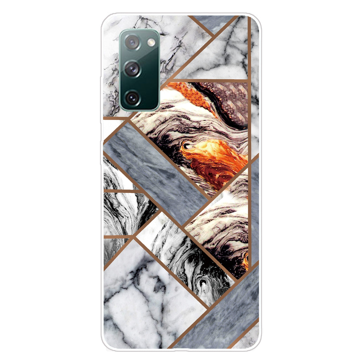 Soft TPU Shockproof Marble Pattern Phone Back Cover Case for Samsung Galaxy S20 FE/S20 FE 5G/S20 Lite/S20 FE 2022 - Style M