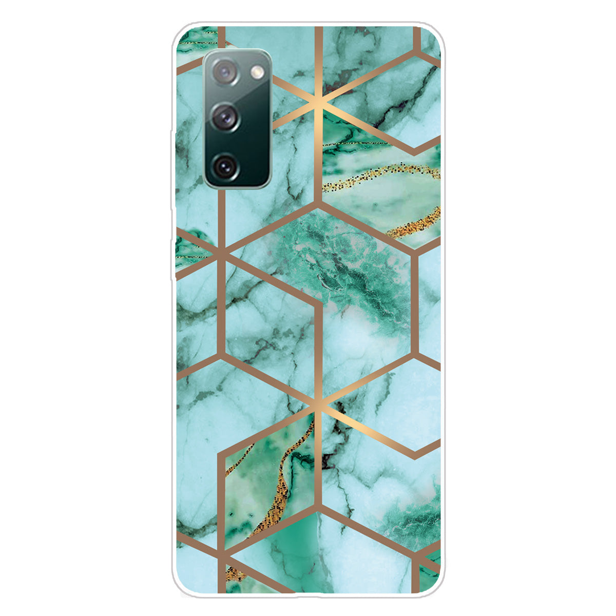 Soft TPU Shockproof Marble Pattern Phone Back Cover Case for Samsung Galaxy S20 FE/S20 FE 5G/S20 Lite/S20 FE 2022 - Style O