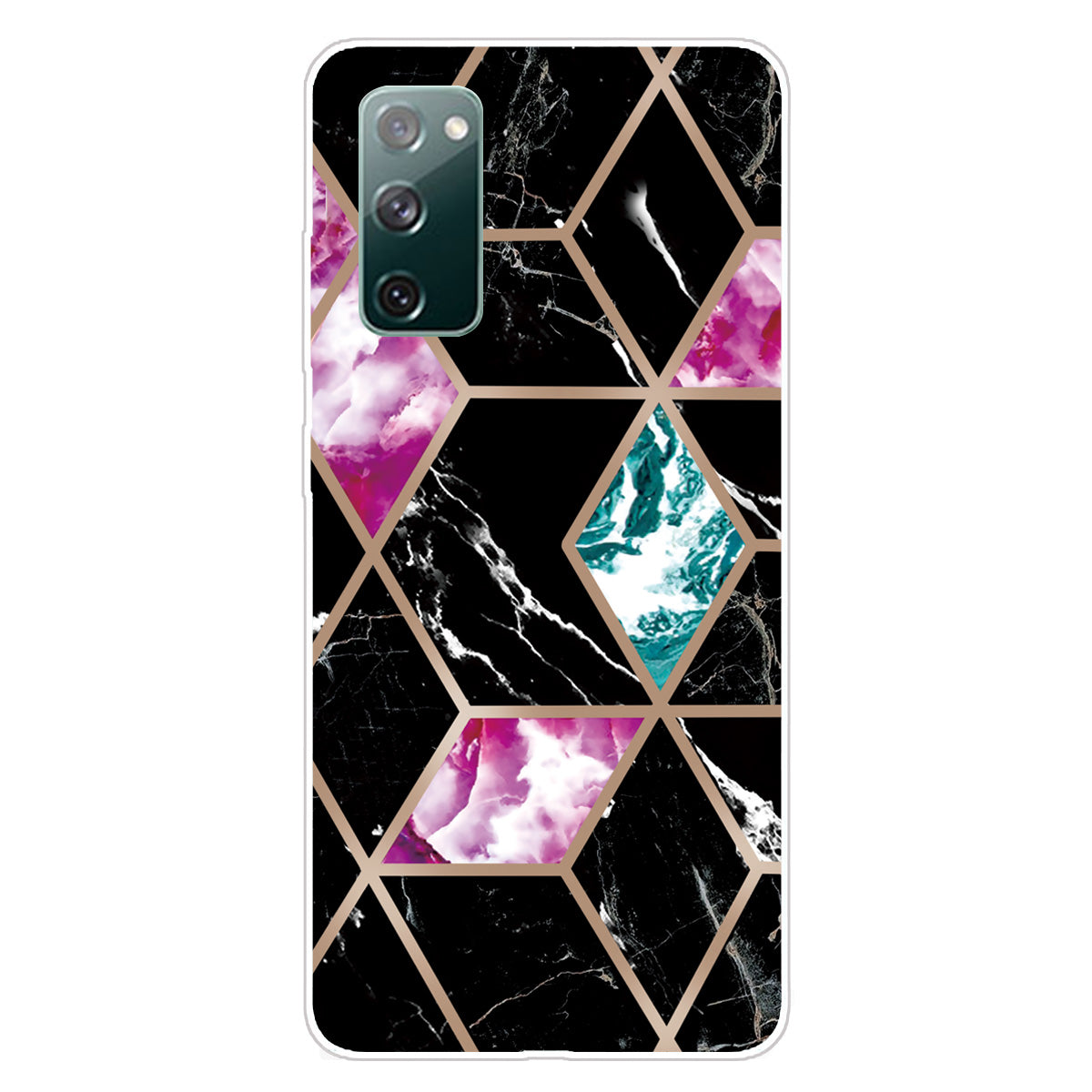 Soft TPU Shockproof Marble Pattern Phone Back Cover Case for Samsung Galaxy S20 FE/S20 FE 5G/S20 Lite/S20 FE 2022 - Style P