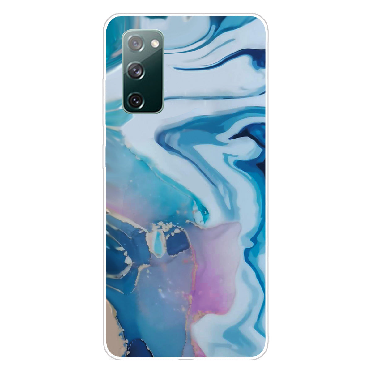 Soft TPU Shockproof Marble Pattern Phone Back Cover Case for Samsung Galaxy S20 FE/S20 FE 5G/S20 Lite/S20 FE 2022 - Style S