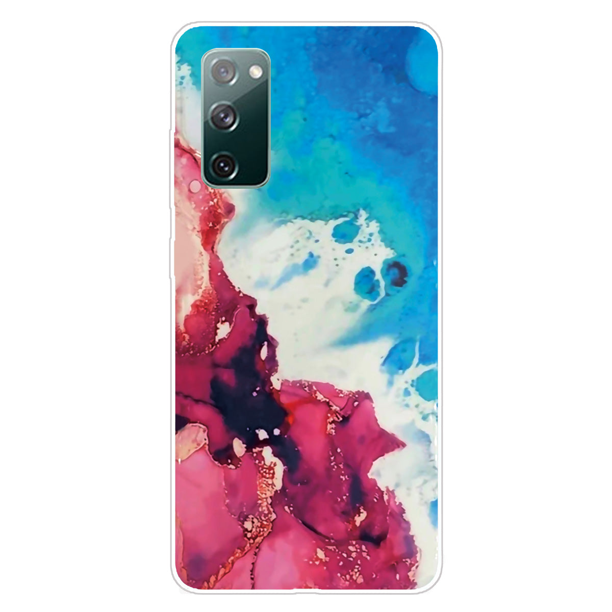 Soft TPU Shockproof Marble Pattern Phone Back Cover Case for Samsung Galaxy S20 FE/S20 FE 5G/S20 Lite/S20 FE 2022 - Style T