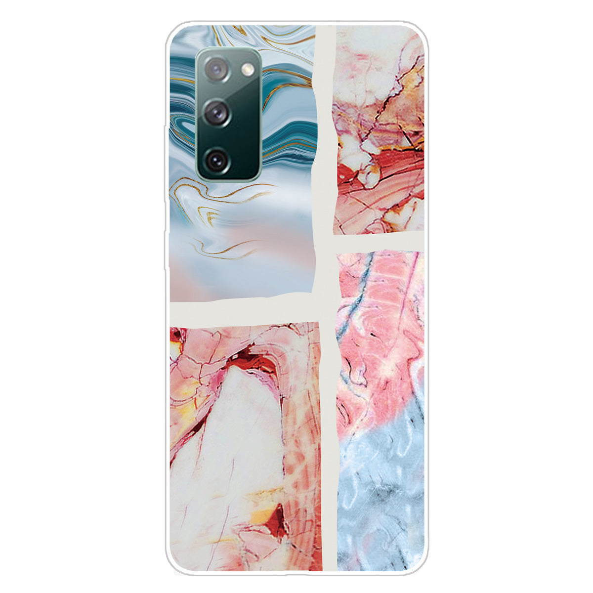 Soft TPU Shockproof Marble Pattern Phone Back Cover Case for Samsung Galaxy S20 FE/S20 FE 5G/S20 Lite/S20 FE 2022 - Style U