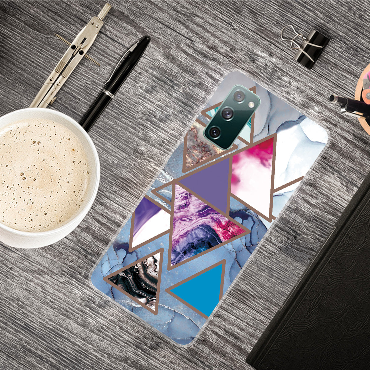 Soft TPU Shockproof Marble Pattern Phone Back Cover Case for Samsung Galaxy S20 FE/S20 Fan Edition/S20 FE 5G/S20 Fan Edition 5G - Style A