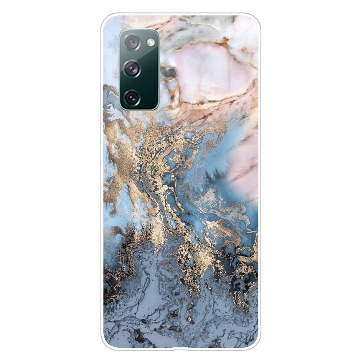 Soft TPU Shockproof Marble Pattern Phone Back Cover Case for Samsung Galaxy S20 FE/S20 Fan Edition/S20 FE 5G/S20 Fan Edition 5G/S20 Lite/S20 FE 2022 - Style D