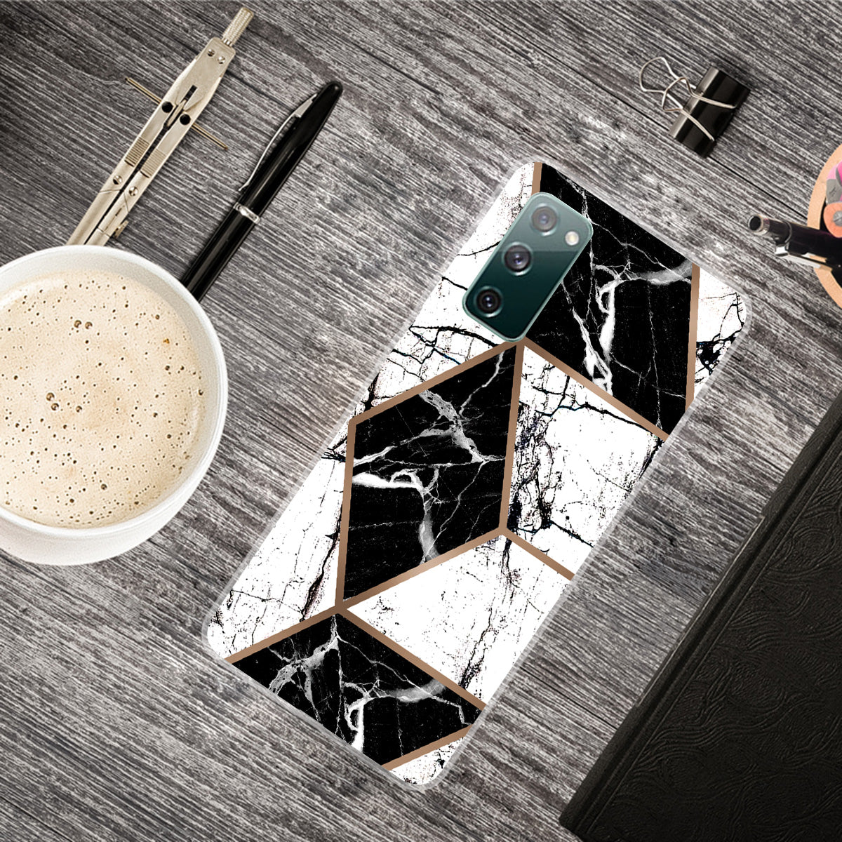 Soft TPU Shockproof Marble Pattern Phone Back Cover Case for Samsung Galaxy S20 FE/S20 Fan Edition/S20 FE 5G/S20 Fan Edition 5G/S20 Lite/S20 FE 2022 - Style F