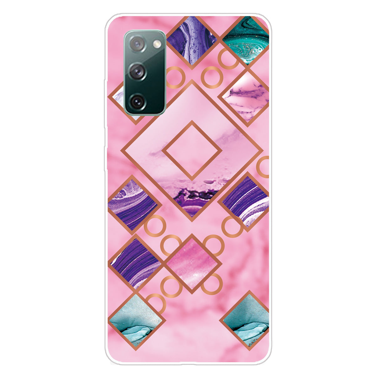 Soft TPU Shockproof Marble Pattern Phone Back Cover Case for Samsung Galaxy S20 FE/S20 Fan Edition/S20 FE 5G/S20 Fan Edition 5G/S20 Lite/S20 FE 2022 - Style S