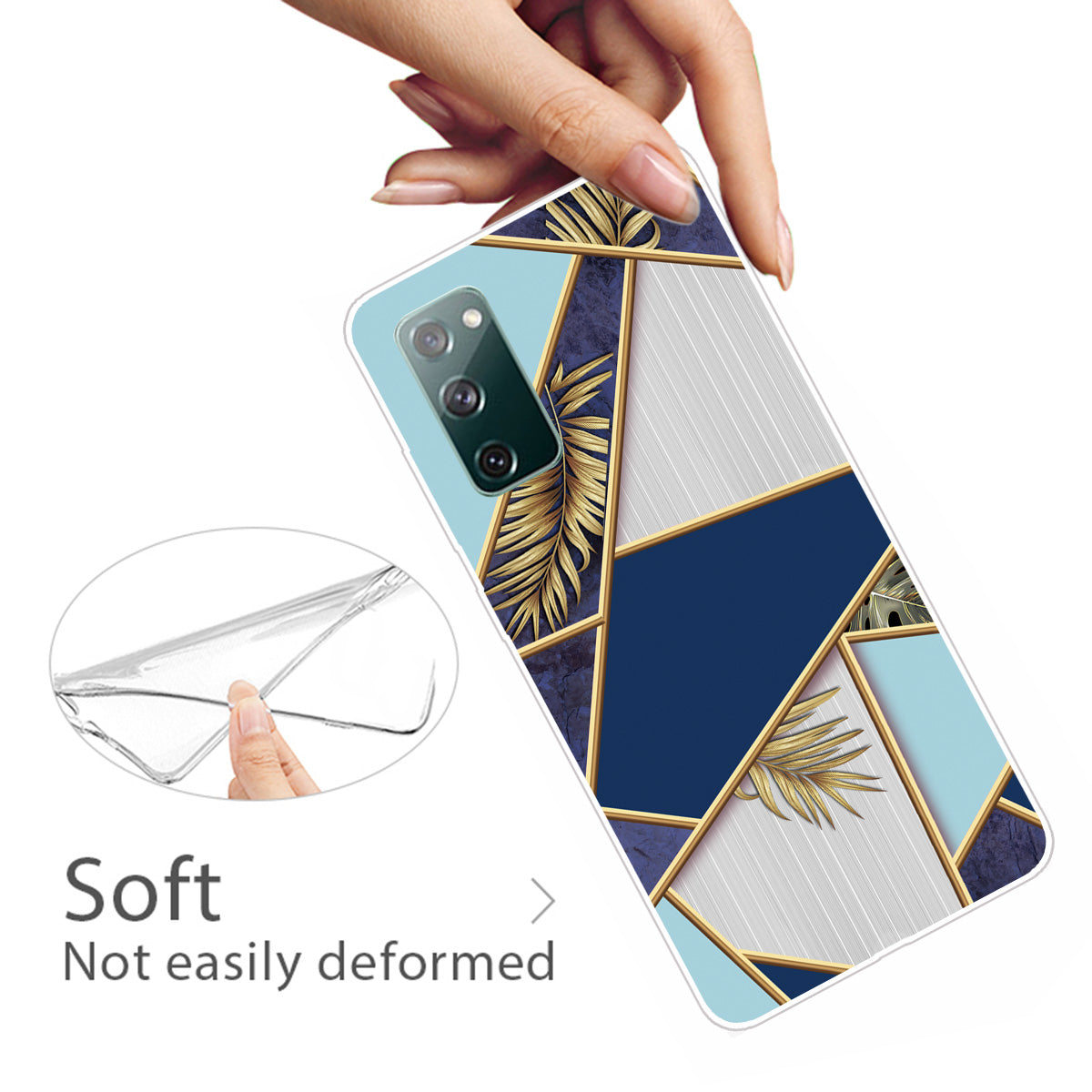 Soft TPU Shockproof Marble Pattern Phone Back Cover Case for Samsung Galaxy S20 FE/S20 Fan Edition/S20 FE 5G/S20 Fan Edition 5G/S20 Lite/S20 FE 2022 - Style T