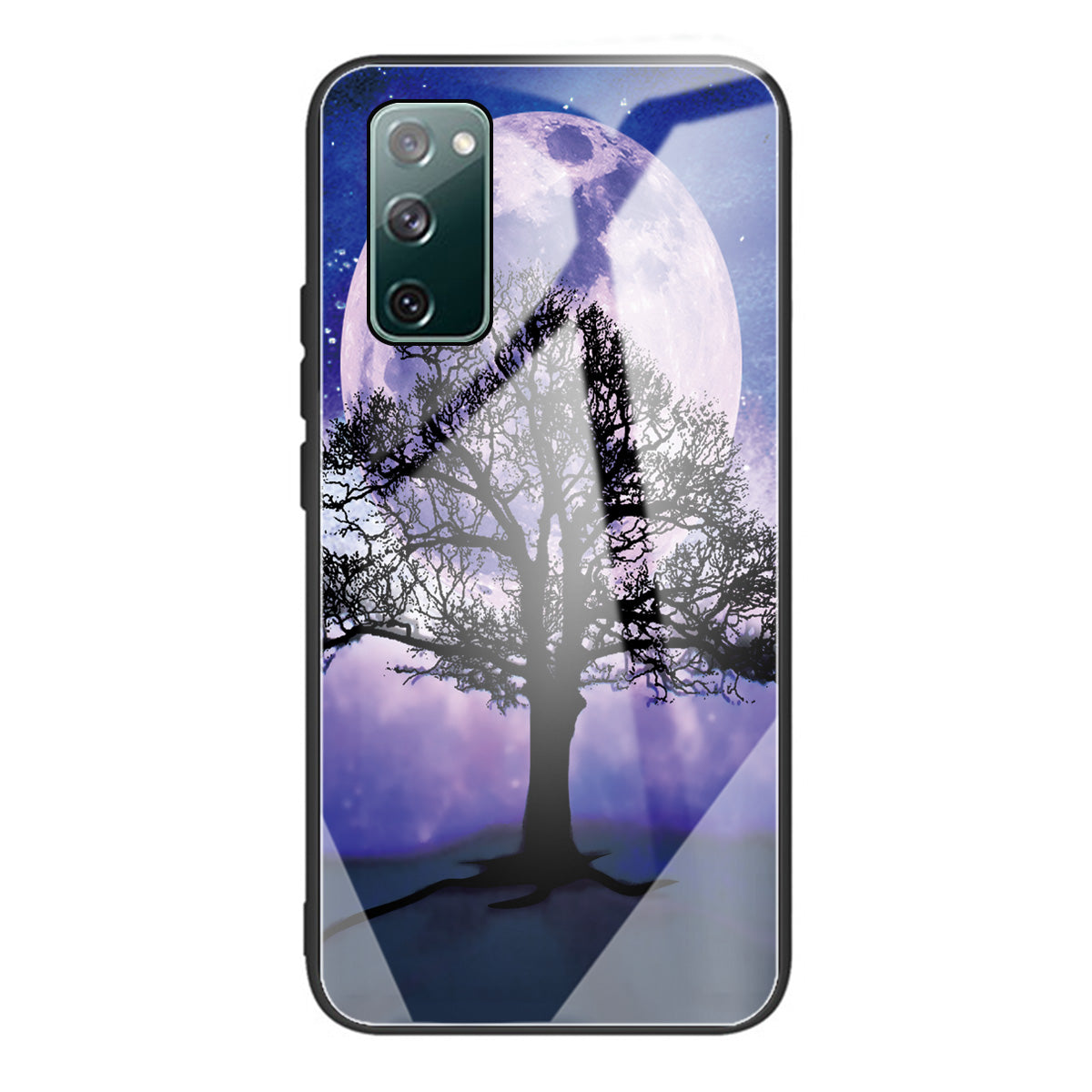 Pattern Printing Tempered Glass + TPU Case Phone Cover for Samsung Galaxy S20 FE/S20 FE 5G/S20 Lite/S20 FE 2022 Phone Shell - Tree