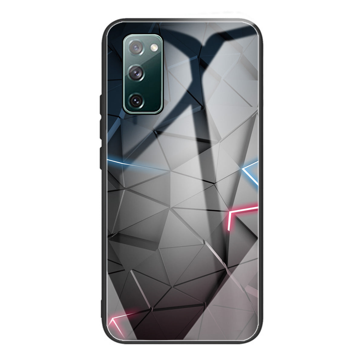 Pattern Printing Tempered Glass + TPU Case Phone Cover for Samsung Galaxy S20 FE/S20 FE 5G/S20 Lite/S20 FE 2022 Phone Shell - Geometry