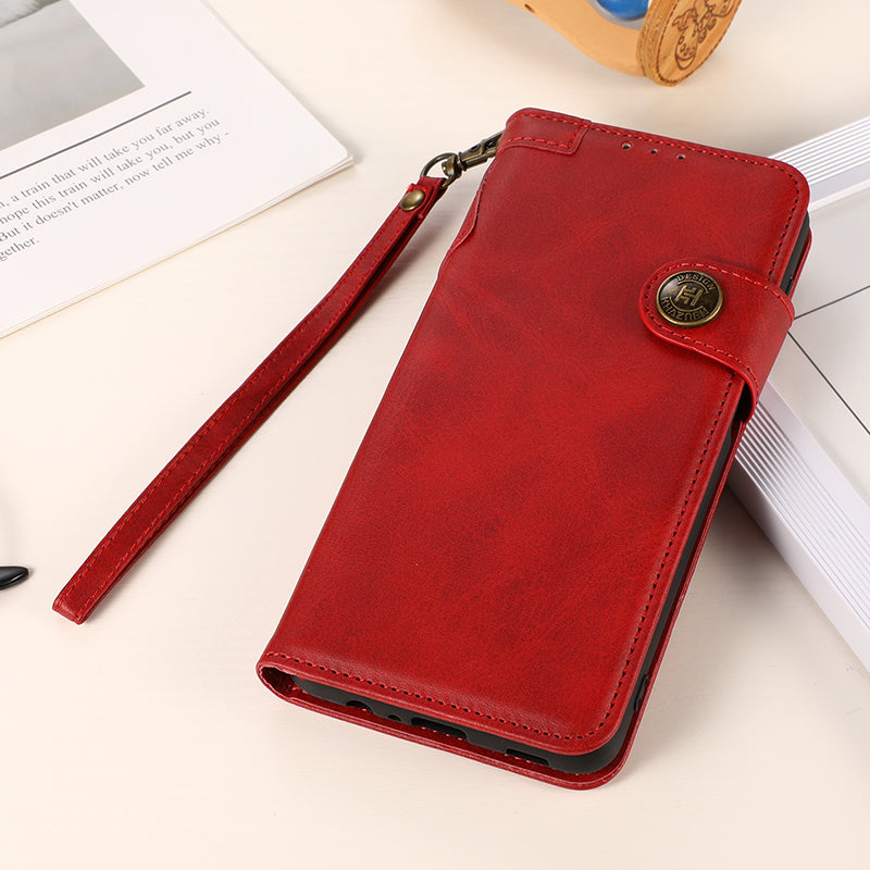 KHAZNEH Shockproof PU Leather Stand Wallet Mobile Phone Cover for Samsung Galaxy S20 FE/S20 Fan Edition/S20 FE 5G/S20 Fan Edition 5G/S20 Lite/S20 FE 2022 - Red