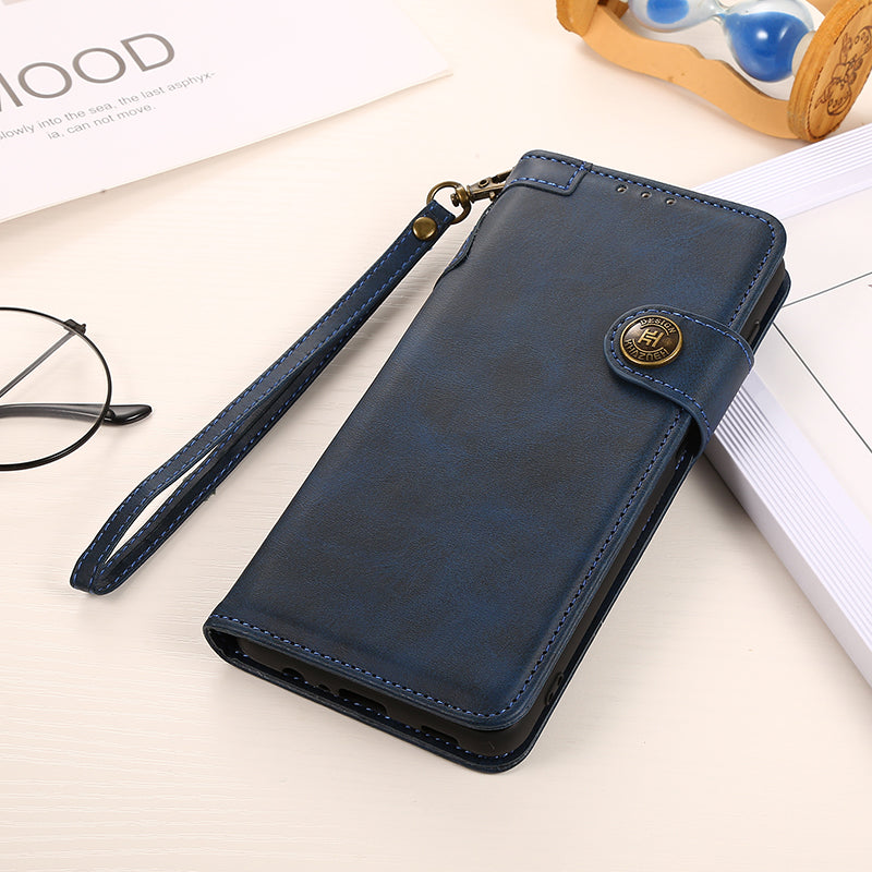 KHAZNEH Shockproof PU Leather Stand Wallet Mobile Phone Cover for Samsung Galaxy S20 FE/S20 Fan Edition/S20 FE 5G/S20 Fan Edition 5G/S20 Lite/S20 FE 2022 - Blue