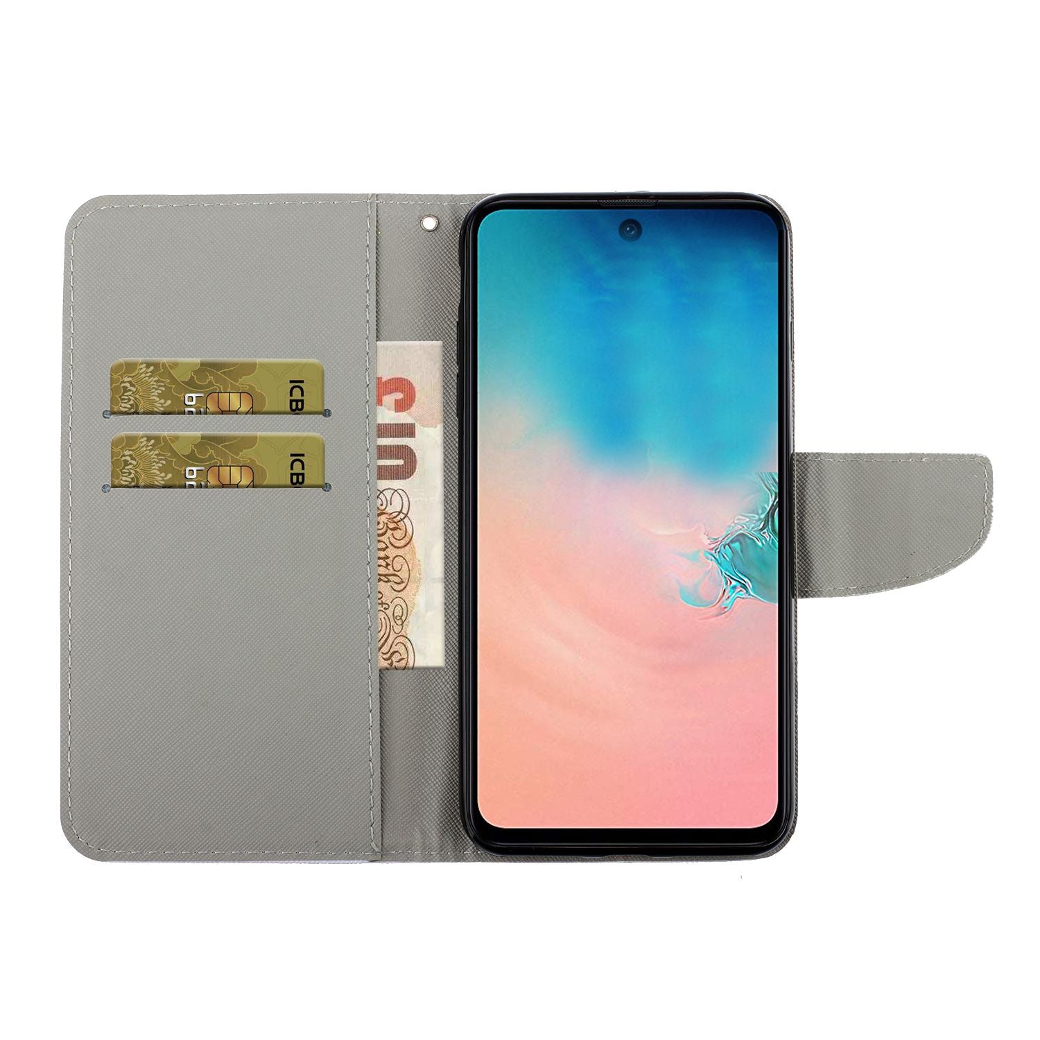 Pattern Printing Wallet Design Phone Cover PU Leather Stand Case with Strap for Samsung Galaxy S20 FE/S20 Fan Edition/S20 FE 5G/S20 Fan Edition 5G/S20 Lite/S20 FE 2022 - Ocean