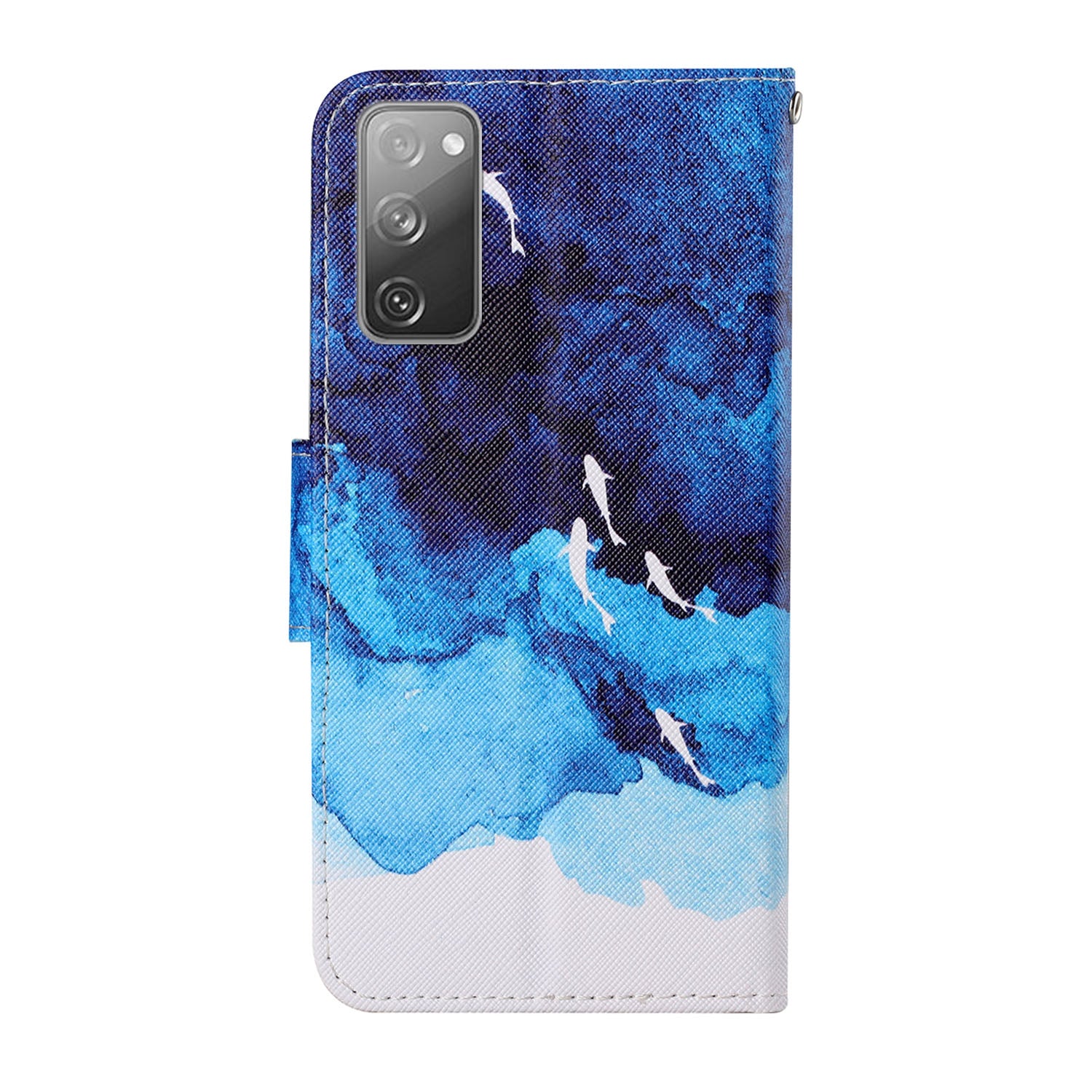 Pattern Printing Wallet Design Phone Cover PU Leather Stand Case with Strap for Samsung Galaxy S20 FE/S20 Fan Edition/S20 FE 5G/S20 Fan Edition 5G/S20 Lite/S20 FE 2022 - Ocean