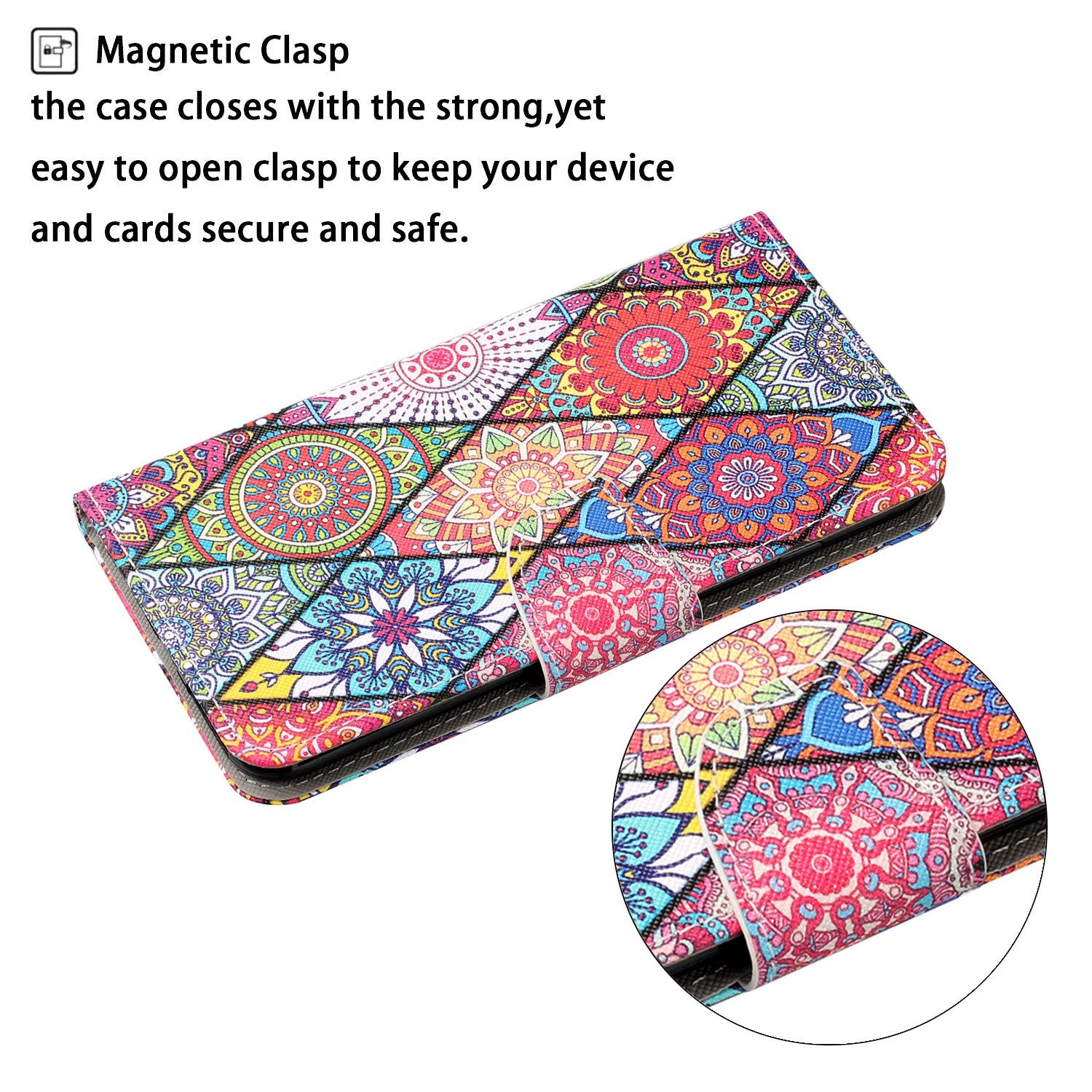 Pattern Printing Wallet Design Phone Cover PU Leather Stand Case with Strap for Samsung Galaxy S20 FE/S20 Fan Edition/S20 FE 5G/S20 Fan Edition 5G/S20 Lite/S20 FE 2022 - Mandala Pattern