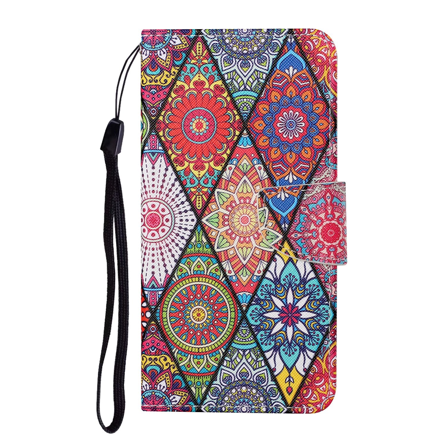 Pattern Printing Wallet Design Phone Cover PU Leather Stand Case with Strap for Samsung Galaxy S20 FE/S20 Fan Edition/S20 FE 5G/S20 Fan Edition 5G/S20 Lite/S20 FE 2022 - Mandala Pattern