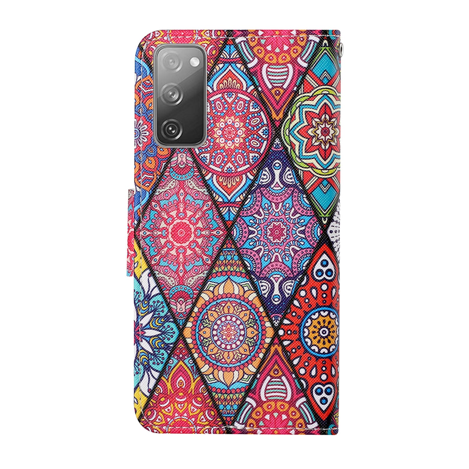 Pattern Printing Wallet Design Phone Cover PU Leather Stand Case with Strap for Samsung Galaxy S20 FE/S20 Fan Edition/S20 FE 5G/S20 Fan Edition 5G/S20 Lite/S20 FE 2022 - Mandala Pattern