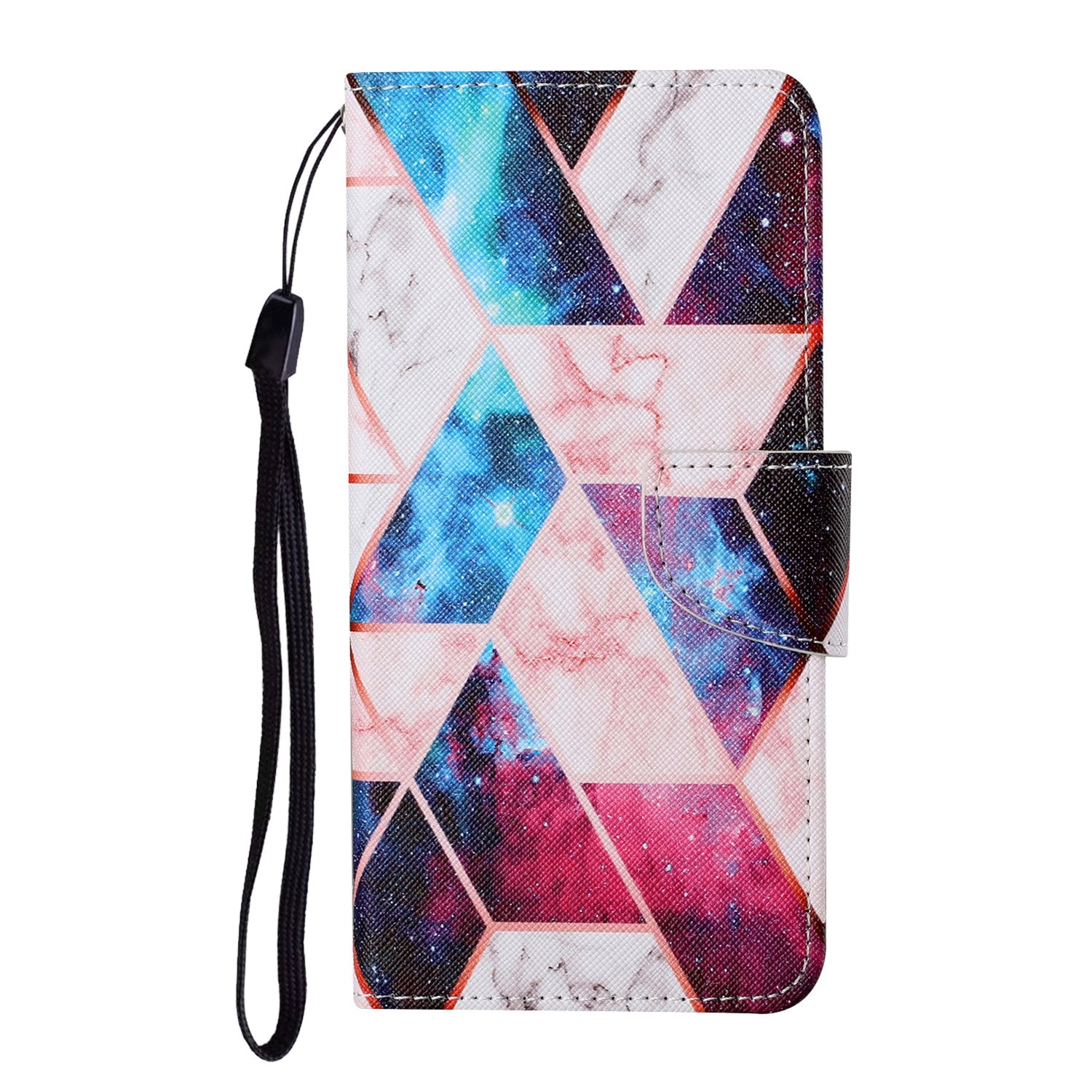 Pattern Printing Wallet Design Phone Cover PU Leather Stand Case with Strap for Samsung Galaxy S20 FE/S20 Fan Edition/S20 FE 5G/S20 Fan Edition 5G/S20 Lite/S20 FE 2022 - Nebula