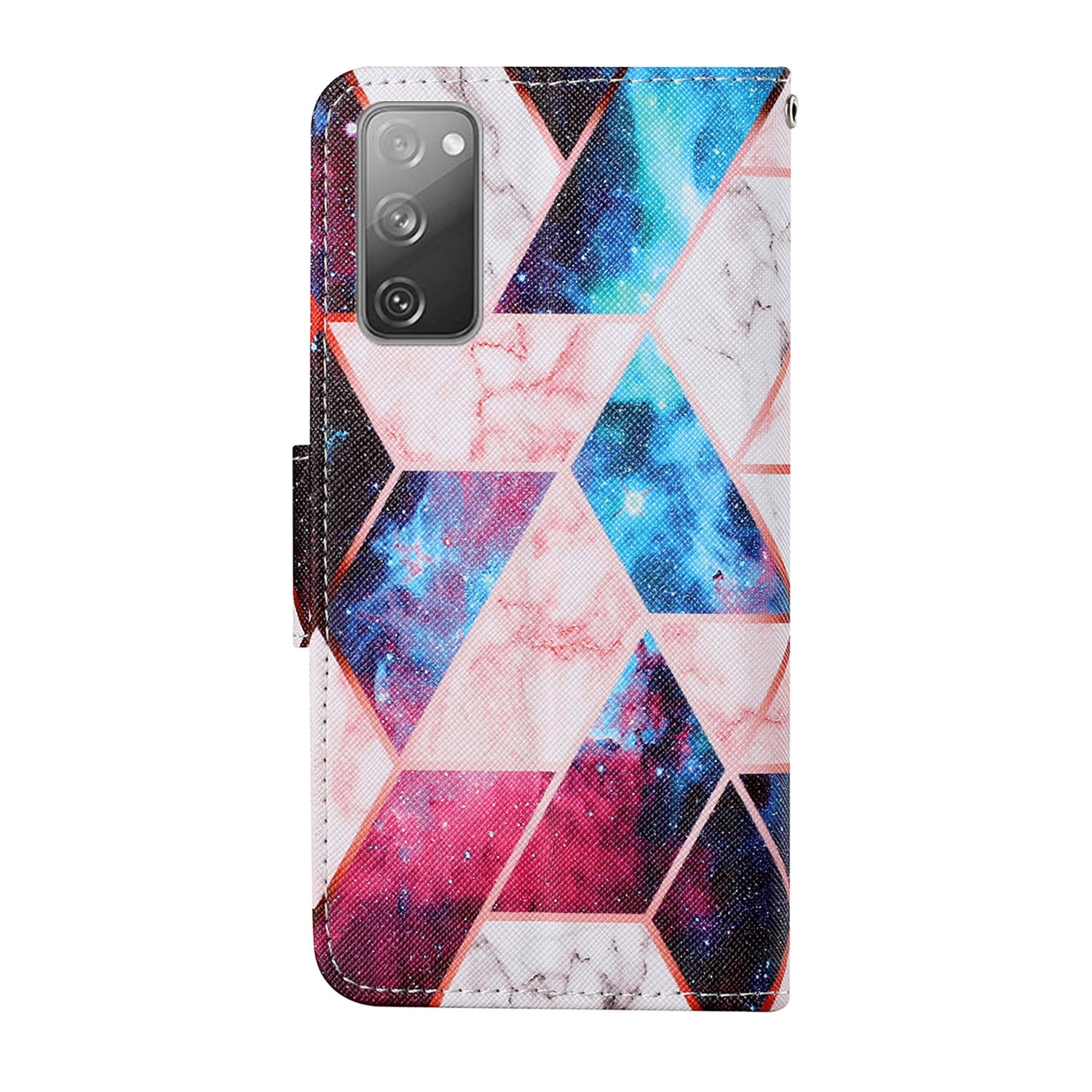 Pattern Printing Wallet Design Phone Cover PU Leather Stand Case with Strap for Samsung Galaxy S20 FE/S20 Fan Edition/S20 FE 5G/S20 Fan Edition 5G/S20 Lite/S20 FE 2022 - Nebula