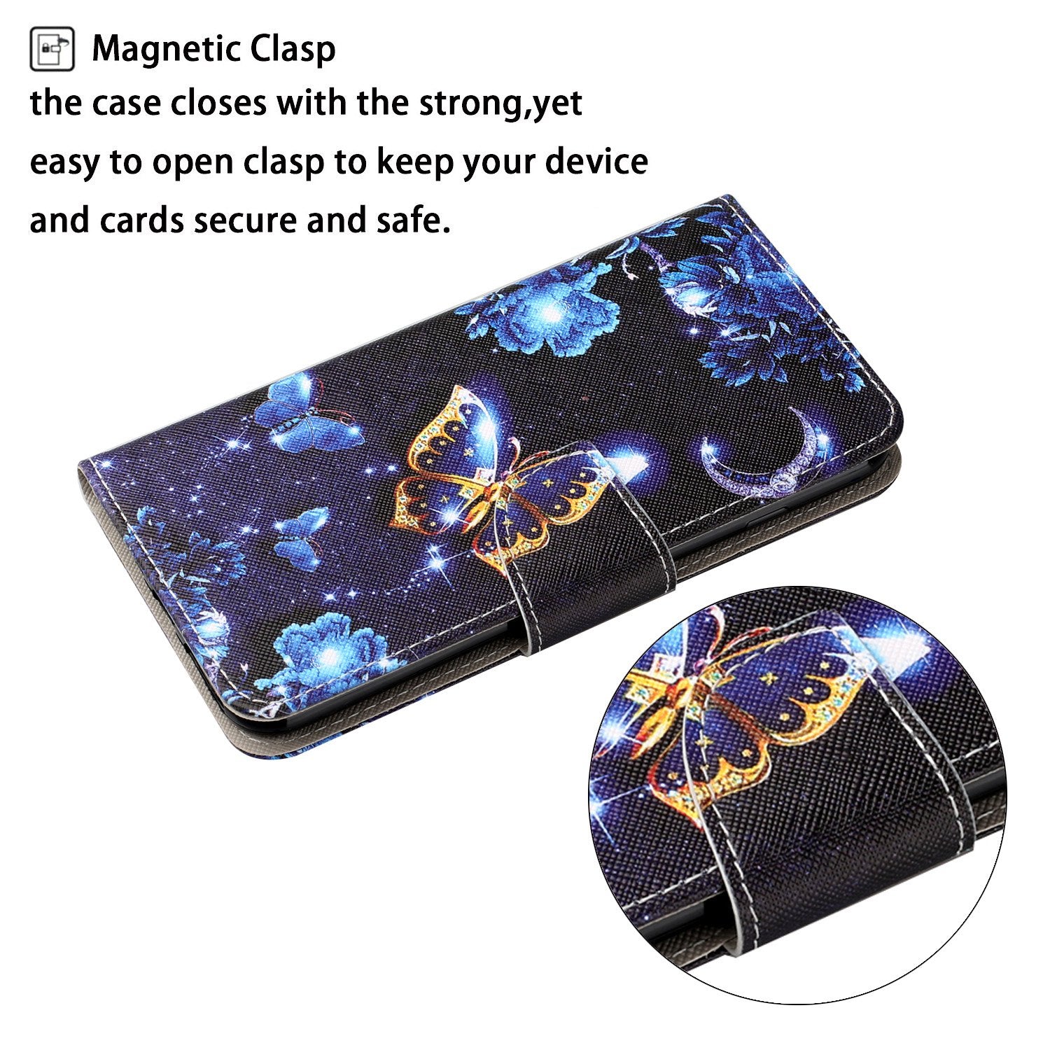 Pattern Printing Wallet Design Phone Cover PU Leather Stand Case with Strap for Samsung Galaxy S20 FE/S20 Fan Edition/S20 FE 5G/S20 Fan Edition 5G/S20 Lite/S20 FE 2022 - Butterfly