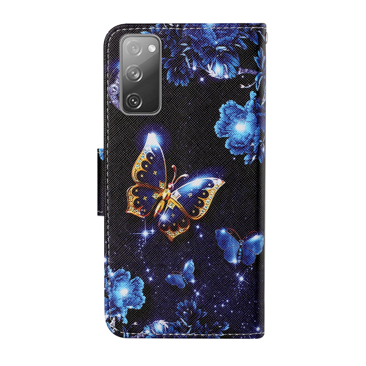 Pattern Printing Wallet Design Phone Cover PU Leather Stand Case with Strap for Samsung Galaxy S20 FE/S20 Fan Edition/S20 FE 5G/S20 Fan Edition 5G/S20 Lite/S20 FE 2022 - Butterfly