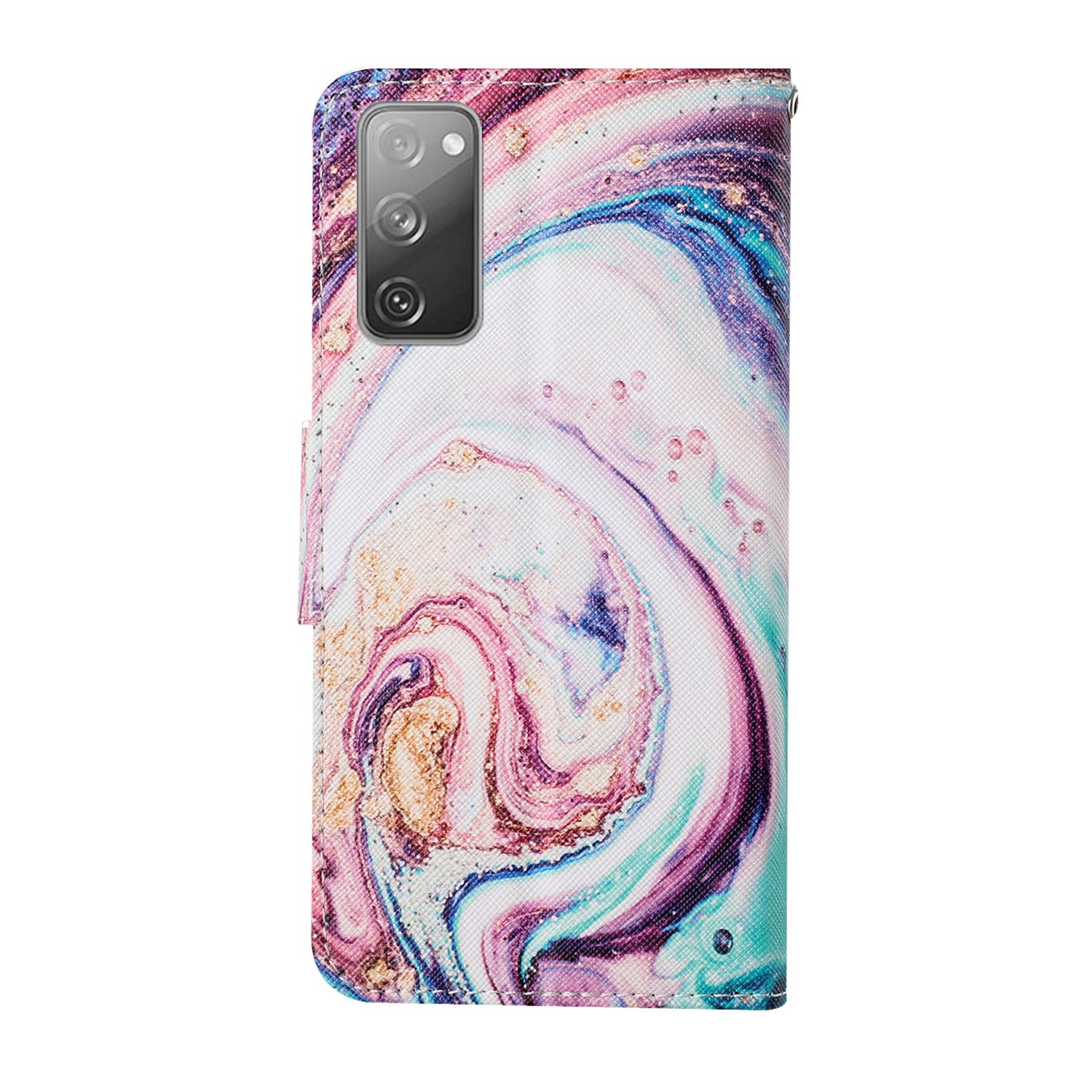 Pattern Printing Wallet Design Phone Cover PU Leather Stand Case with Strap for Samsung Galaxy S20 FE/S20 Fan Edition/S20 FE 5G/S20 Fan Edition 5G/S20 Lite/S20 FE 2022 - Wave