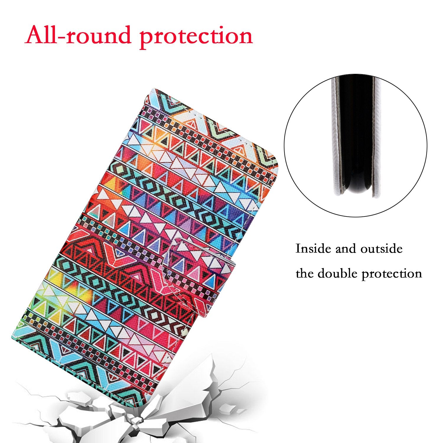 Pattern Printing Wallet Design Phone Cover PU Leather Stand Case with Strap for Samsung Galaxy S20 FE/S20 Fan Edition/S20 FE 5G/S20 Fan Edition 5G/S20 Lite/S20 FE 2022 - Geometry Gathering