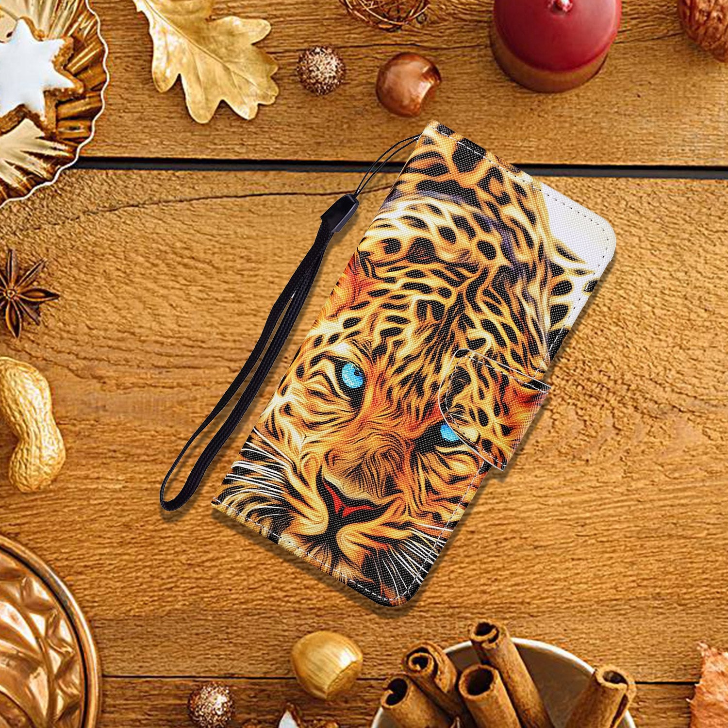 Pattern Printing Wallet Design Phone Cover PU Leather Stand Case with Strap for Samsung Galaxy S20 FE/S20 Fan Edition/S20 FE 5G/S20 Fan Edition 5G/S20 Lite/S20 FE 2022 - Leopard