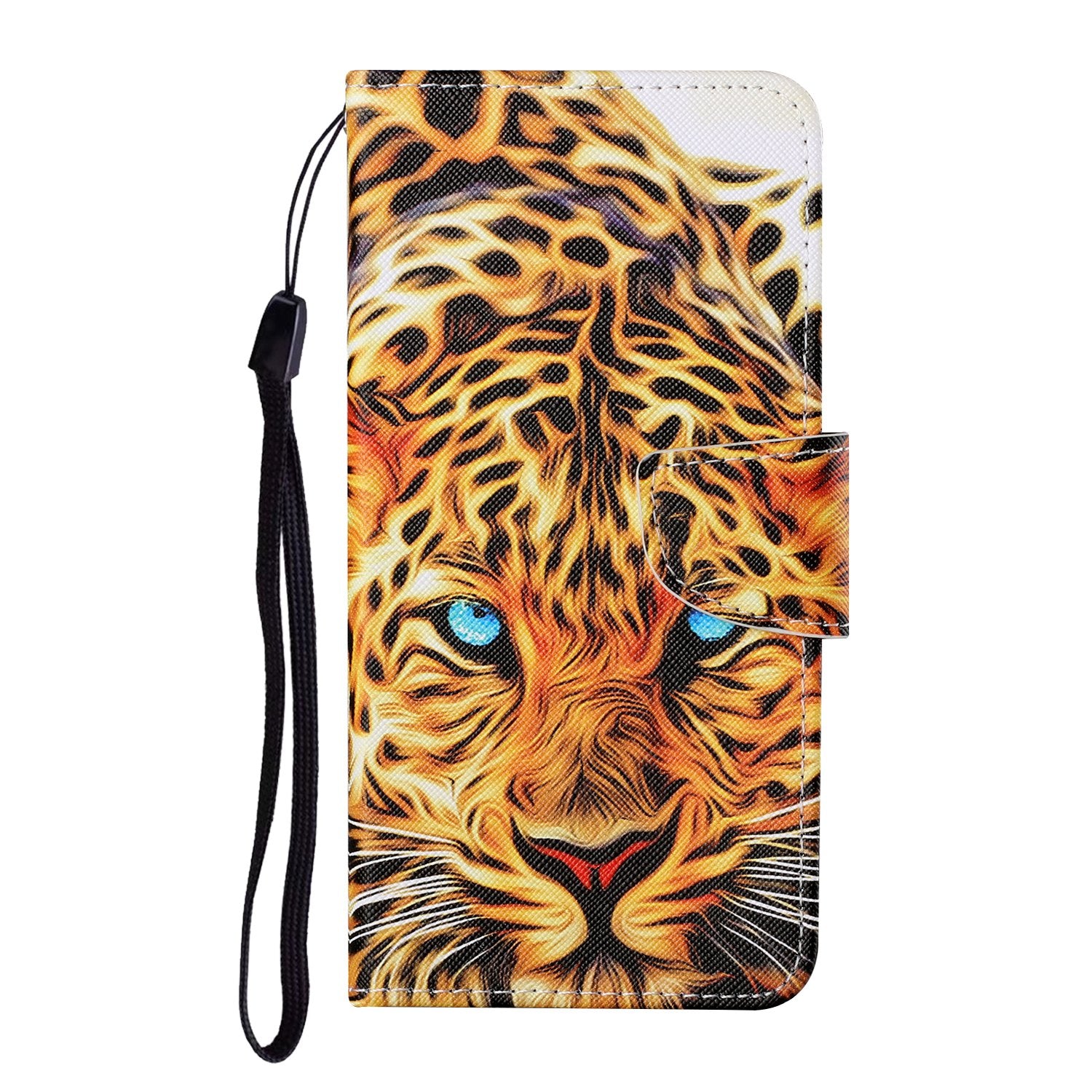 Pattern Printing Wallet Design Phone Cover PU Leather Stand Case with Strap for Samsung Galaxy S20 FE/S20 Fan Edition/S20 FE 5G/S20 Fan Edition 5G/S20 Lite/S20 FE 2022 - Leopard