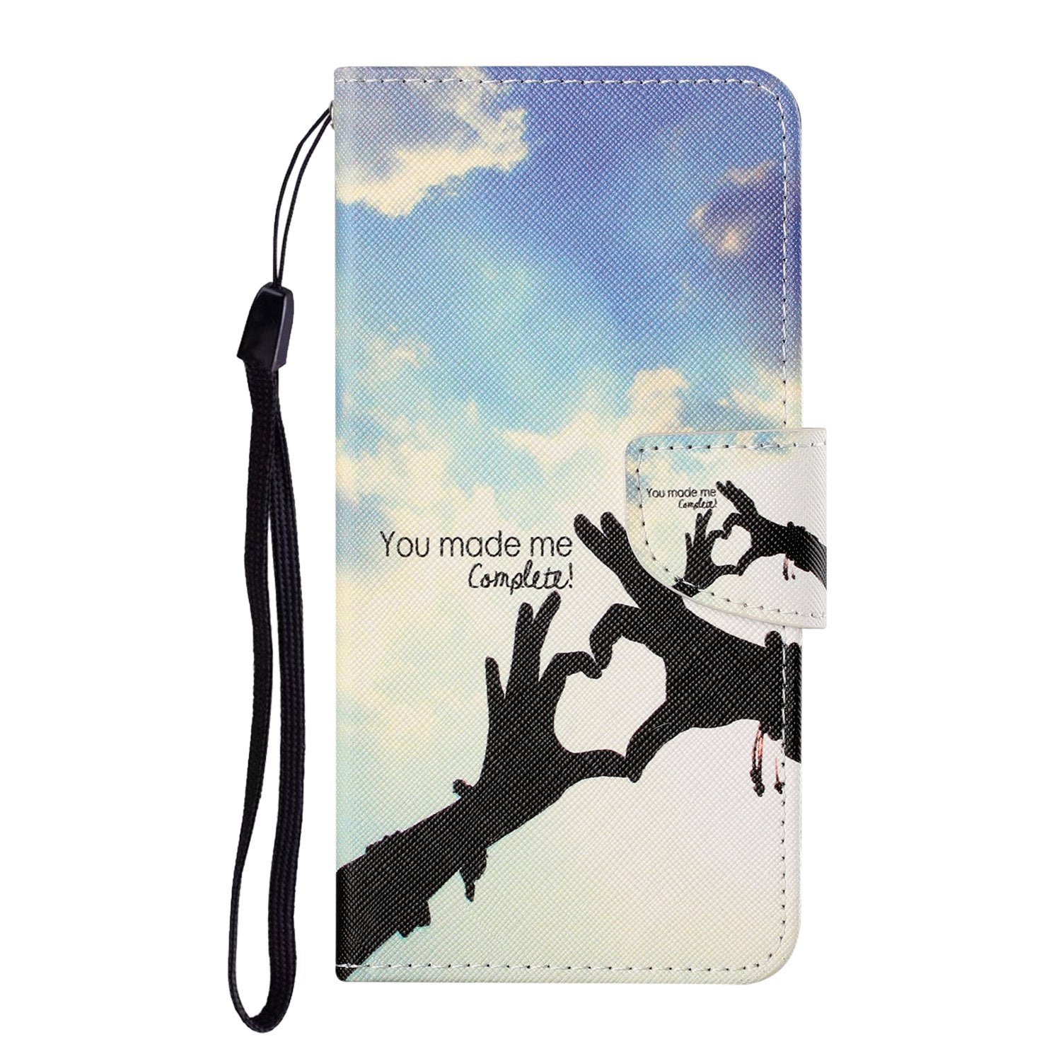 Pattern Printing Wallet Design Phone Cover PU Leather Stand Case with Strap for Samsung Galaxy S20 FE/S20 Fan Edition/S20 FE 5G/S20 Fan Edition 5G/S20 Lite/S20 FE 2022 - Heart Shape