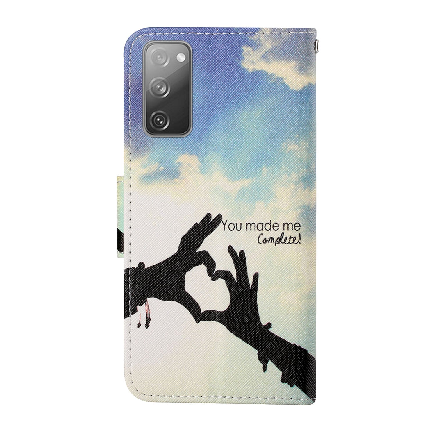 Pattern Printing Wallet Design Phone Cover PU Leather Stand Case with Strap for Samsung Galaxy S20 FE/S20 Fan Edition/S20 FE 5G/S20 Fan Edition 5G/S20 Lite/S20 FE 2022 - Heart Shape