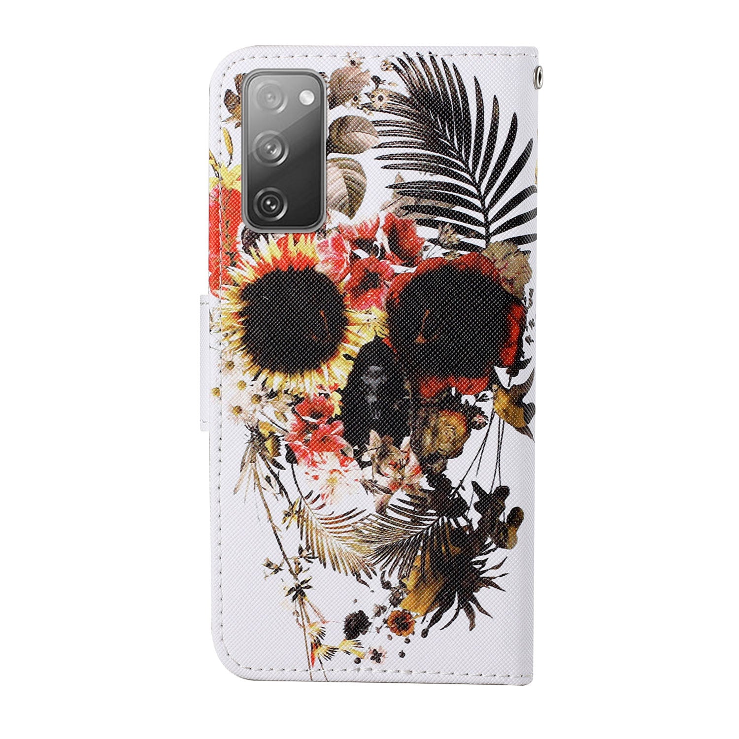 Pattern Printing Wallet Design Phone Cover PU Leather Stand Case with Strap for Samsung Galaxy S20 FE/S20 Fan Edition/S20 FE 5G/S20 Fan Edition 5G/S20 Lite/S20 FE 2022 - Skull