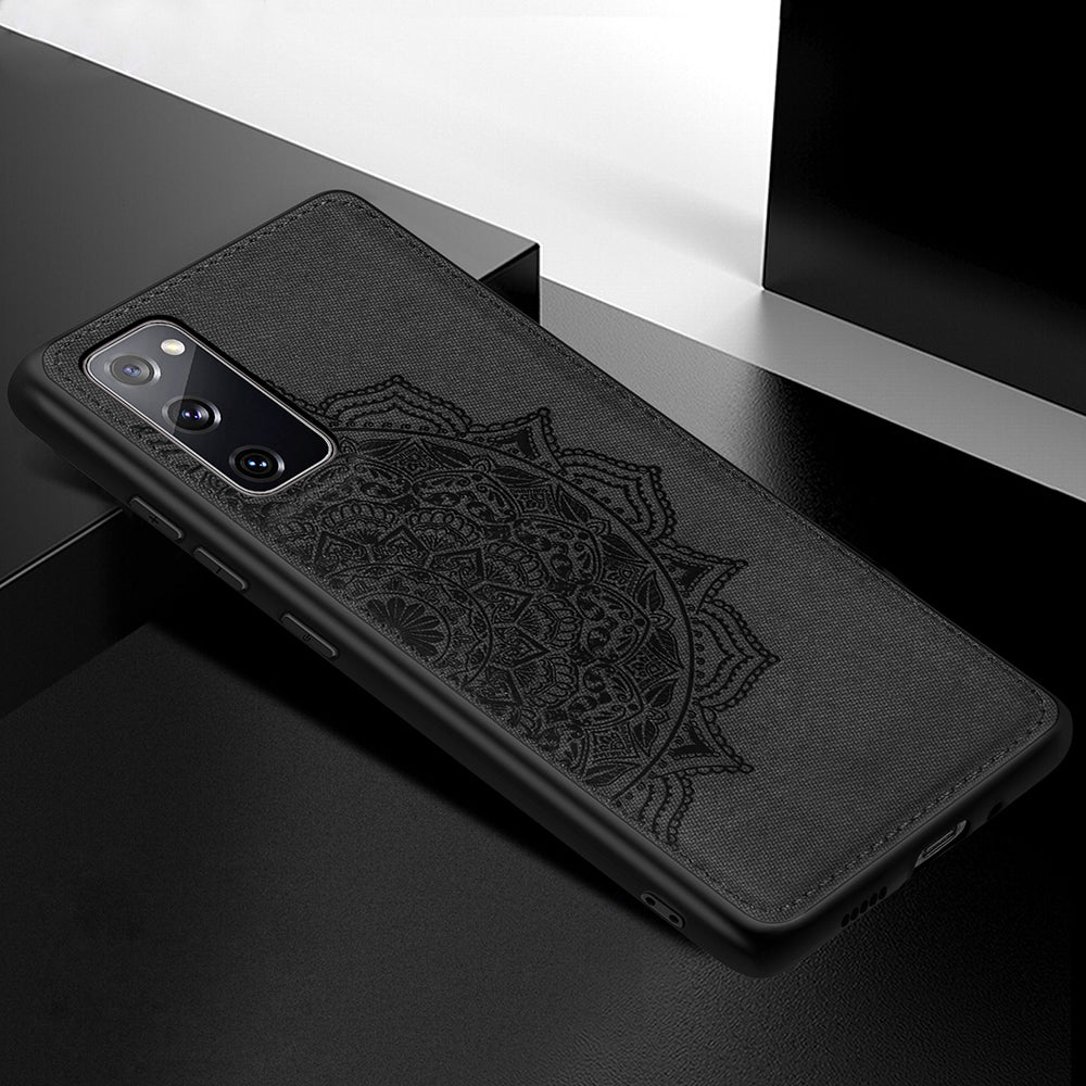 Imprint Mandala Flower Leather Coated PC + TPU Phone Case for Samsung Galaxy S20 FE/S20 Fan Edition/S20 FE 5G/S20 Fan Edition 5G/S20 Lite/S20 FE 2022 - Black