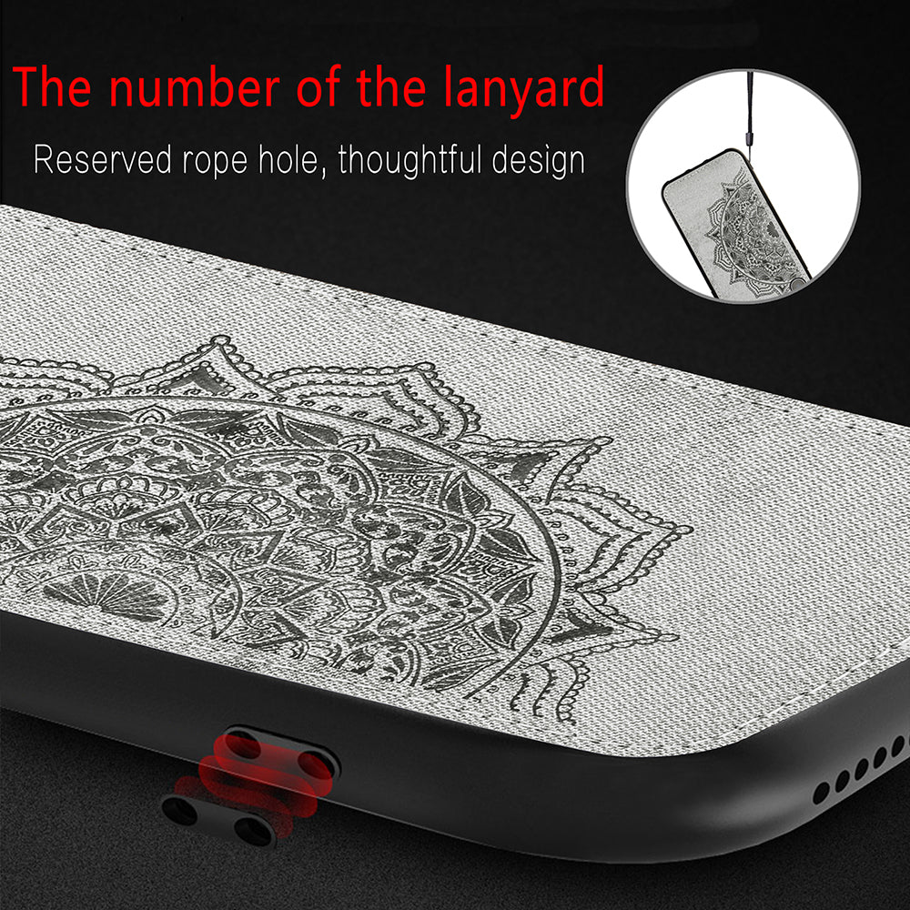 Imprint Mandala Flower Leather Coated PC + TPU Phone Case for Samsung Galaxy S20 FE/S20 Fan Edition/S20 FE 5G/S20 Fan Edition 5G/S20 Lite/S20 FE 2022 - Black