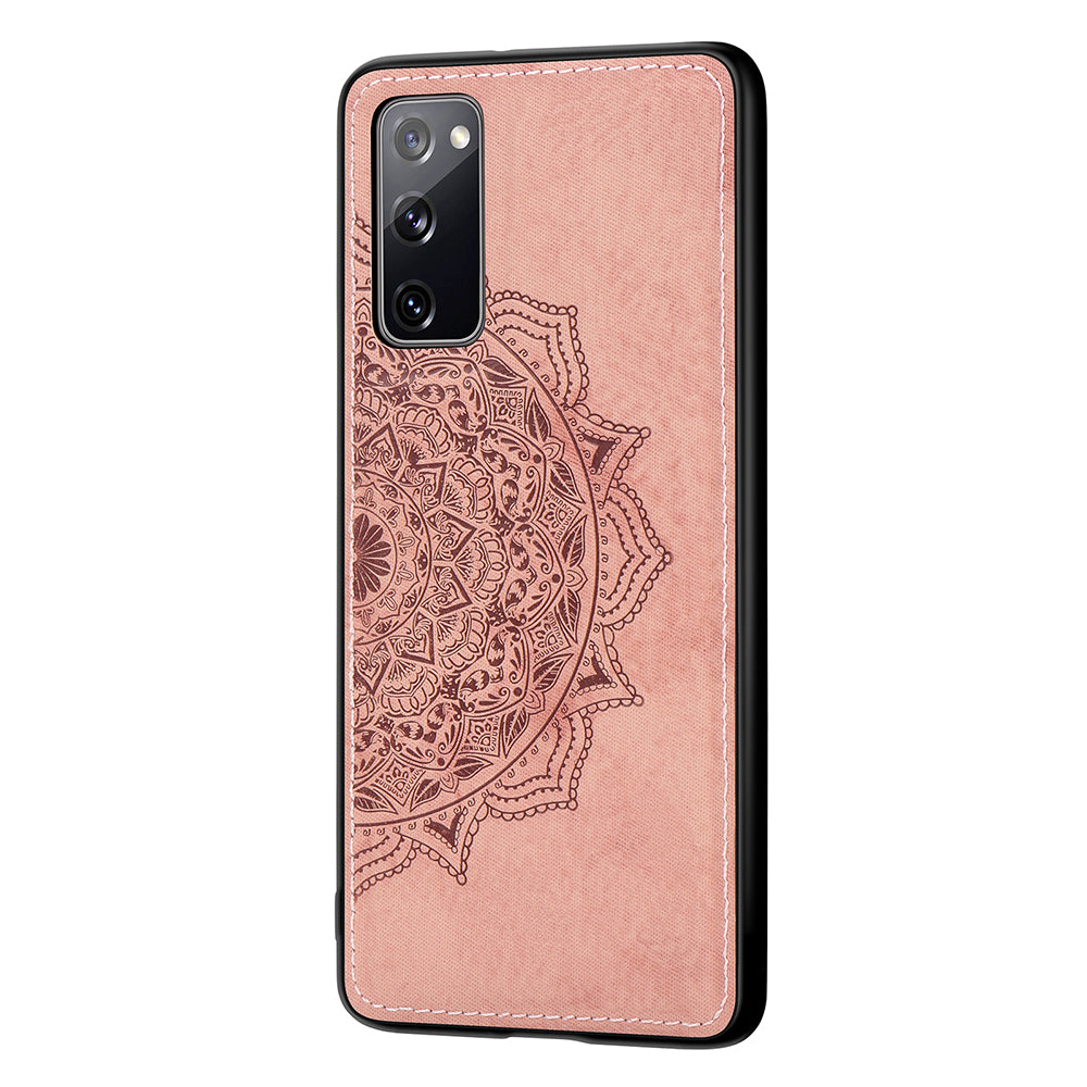 Imprint Mandala Flower Leather Coated PC + TPU Phone Case for Samsung Galaxy S20 FE/S20 Fan Edition/S20 FE 5G/S20 Fan Edition 5G/S20 Lite/S20 FE 2022 - Pink