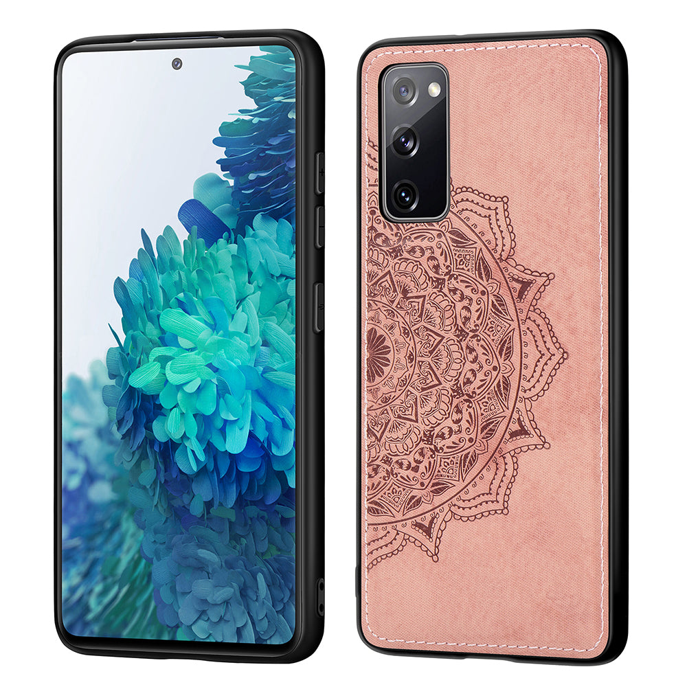 Imprint Mandala Flower Leather Coated PC + TPU Phone Case for Samsung Galaxy S20 FE/S20 Fan Edition/S20 FE 5G/S20 Fan Edition 5G/S20 Lite/S20 FE 2022 - Pink