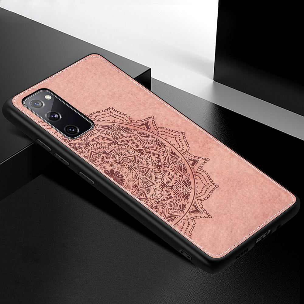 Imprint Mandala Flower Leather Coated PC + TPU Phone Case for Samsung Galaxy S20 FE/S20 Fan Edition/S20 FE 5G/S20 Fan Edition 5G/S20 Lite/S20 FE 2022 - Pink