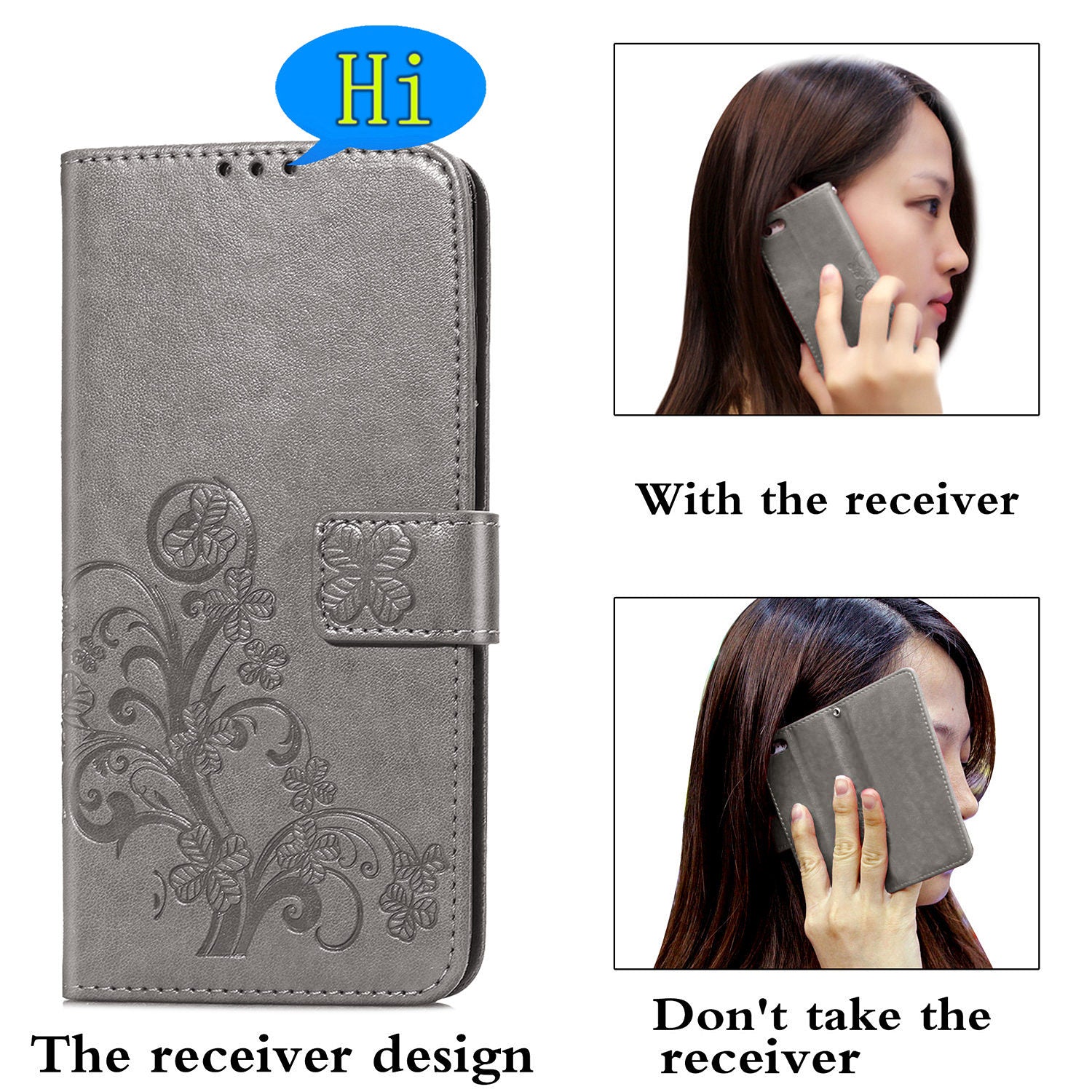 Clover Pattern Imprinting Leather Stand Case with Wallet Design for Samsung Galaxy S20 FE/S20 Fan Edition/S20 FE 5G/S20 Fan Edition 5G/S20 Lite/S20 FE 2022 - Grey