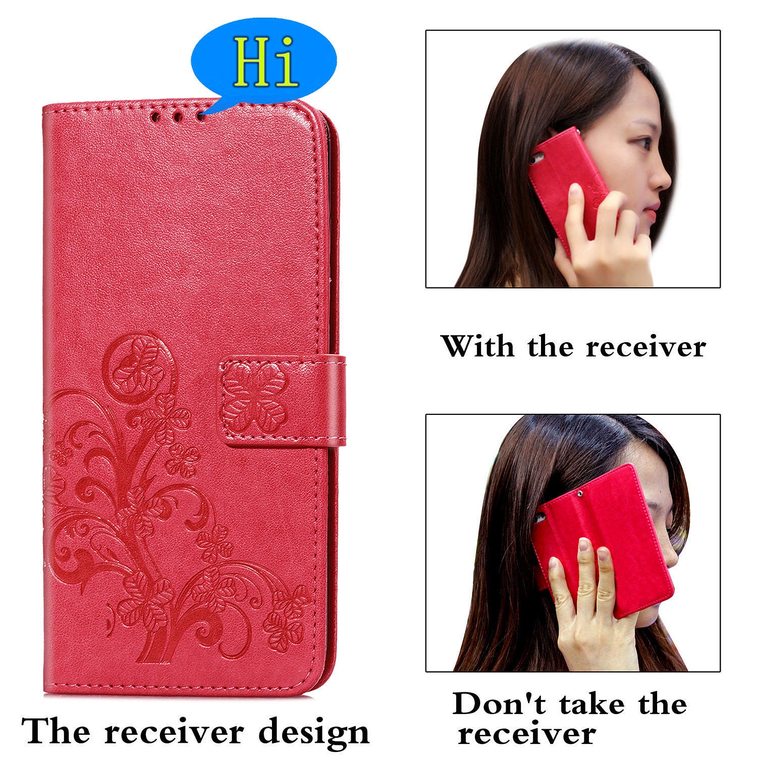 Clover Pattern Imprinting Leather Stand Case with Wallet Design for Samsung Galaxy S20 FE/S20 Fan Edition/S20 FE 5G/S20 Fan Edition 5G/S20 Lite/S20 FE 2022 - Red