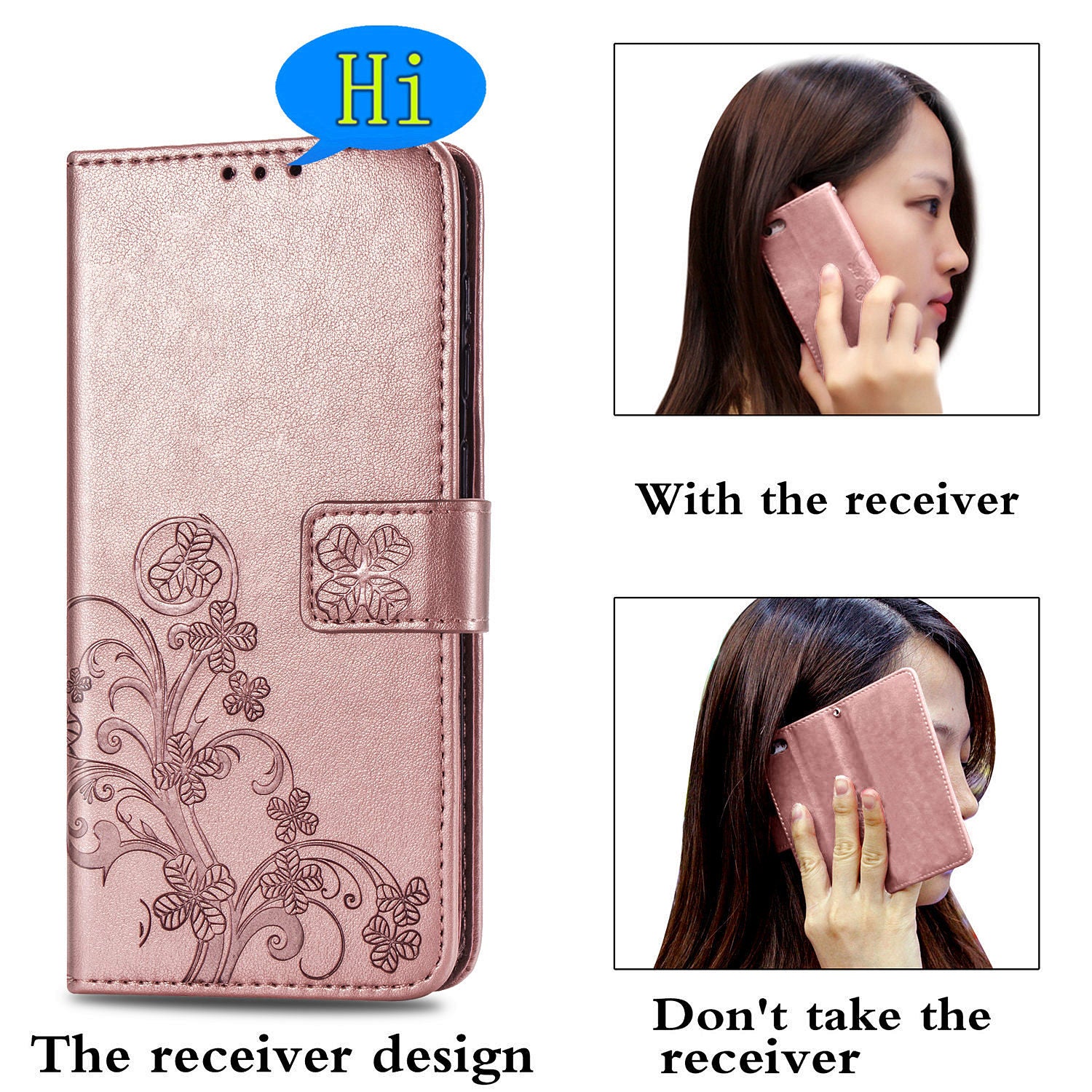 Clover Pattern Imprinting Leather Stand Case with Wallet Design for Samsung Galaxy S20 FE/S20 Fan Edition/S20 FE 5G/S20 Fan Edition 5G/S20 Lite/S20 FE 2022 - Rose Gold