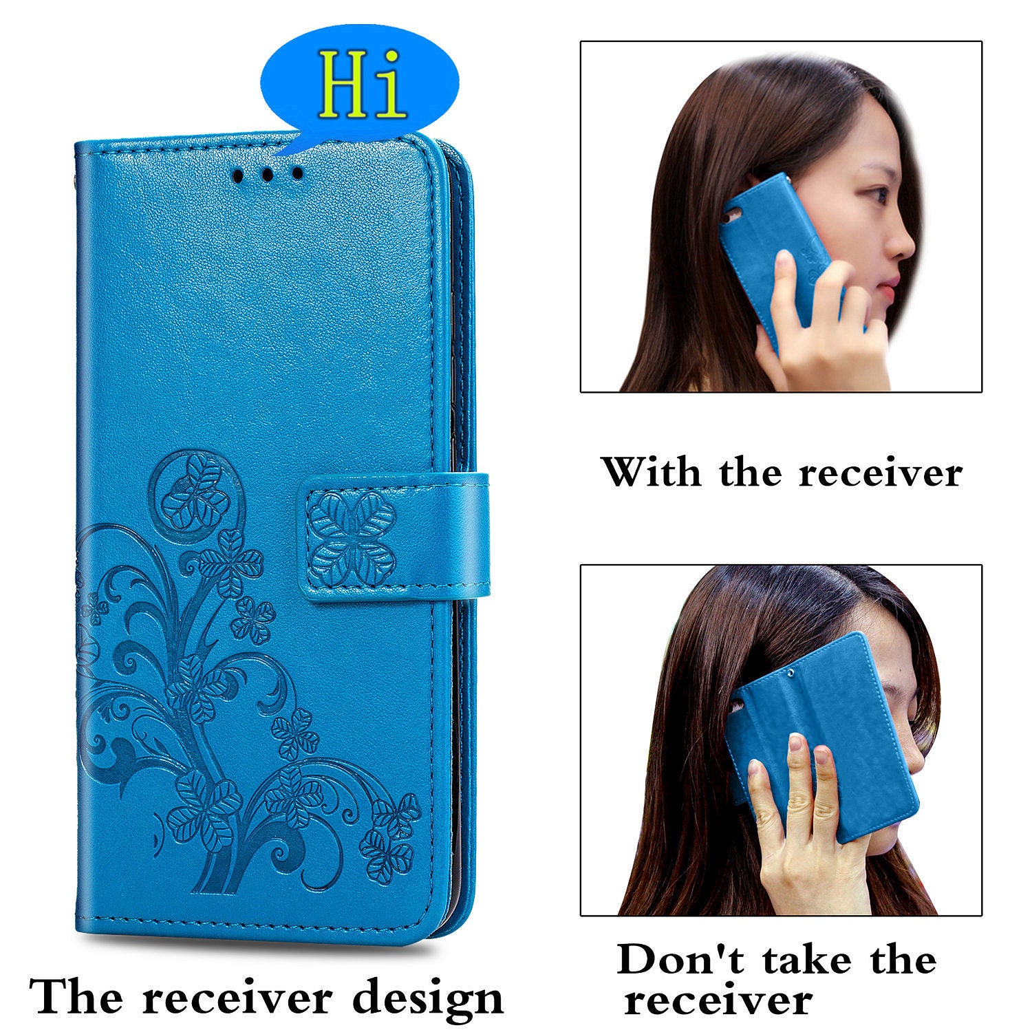 Clover Pattern Imprinting Leather Stand Case with Wallet Design for Samsung Galaxy S20 FE/S20 Fan Edition/S20 FE 5G/S20 Fan Edition 5G/S20 Lite/S20 FE 2022 - Blue