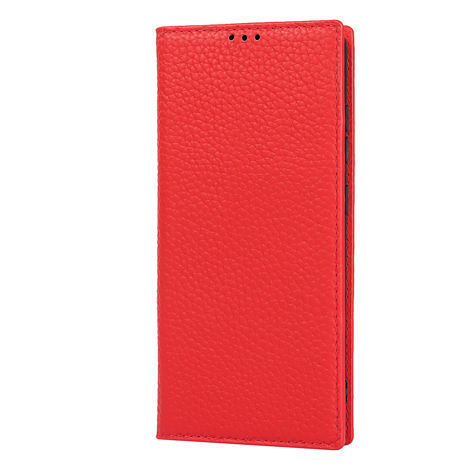 Litchi Texture Stand Genuine Leather Case with Strap for Samsung Galaxy S20 FE/S20 FE 5G/S20 Lite/S20 FE 2022 - Red