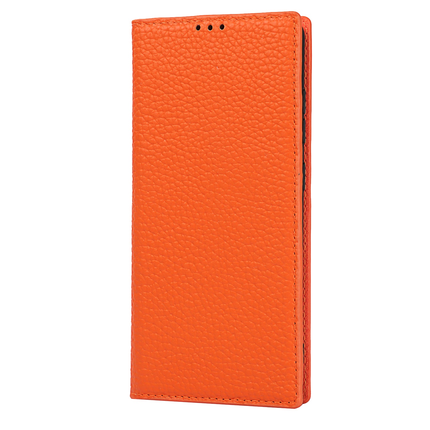 Litchi Texture Stand Genuine Leather Case with Strap for Samsung Galaxy S20 FE/S20 FE 5G/S20 Lite/S20 FE 2022 - Orange