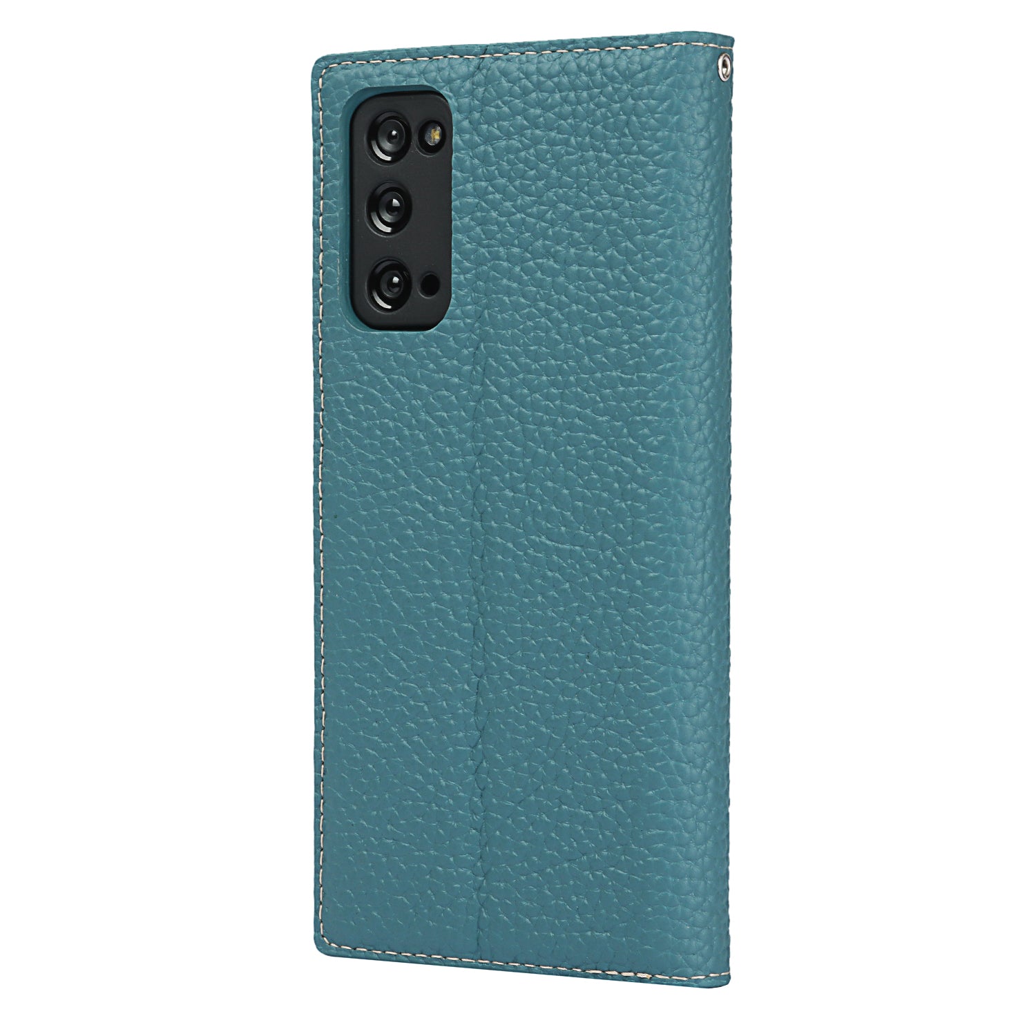 Litchi Texture Stand Genuine Leather Case with Strap for Samsung Galaxy S20 FE/S20 FE 5G/S20 Lite/S20 FE 2022 - Baby Blue