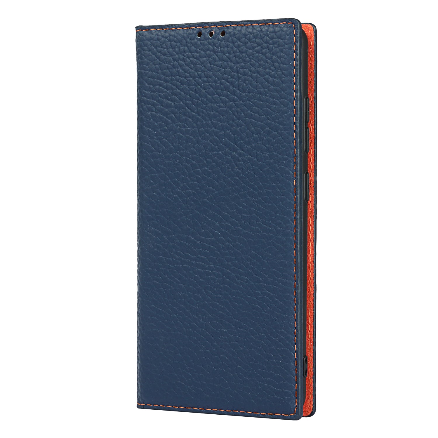 Litchi Texture Stand Genuine Leather Case with Strap for Samsung Galaxy S20 FE/S20 FE 5G/S20 Lite/S20 FE 2022 - Dark Blue