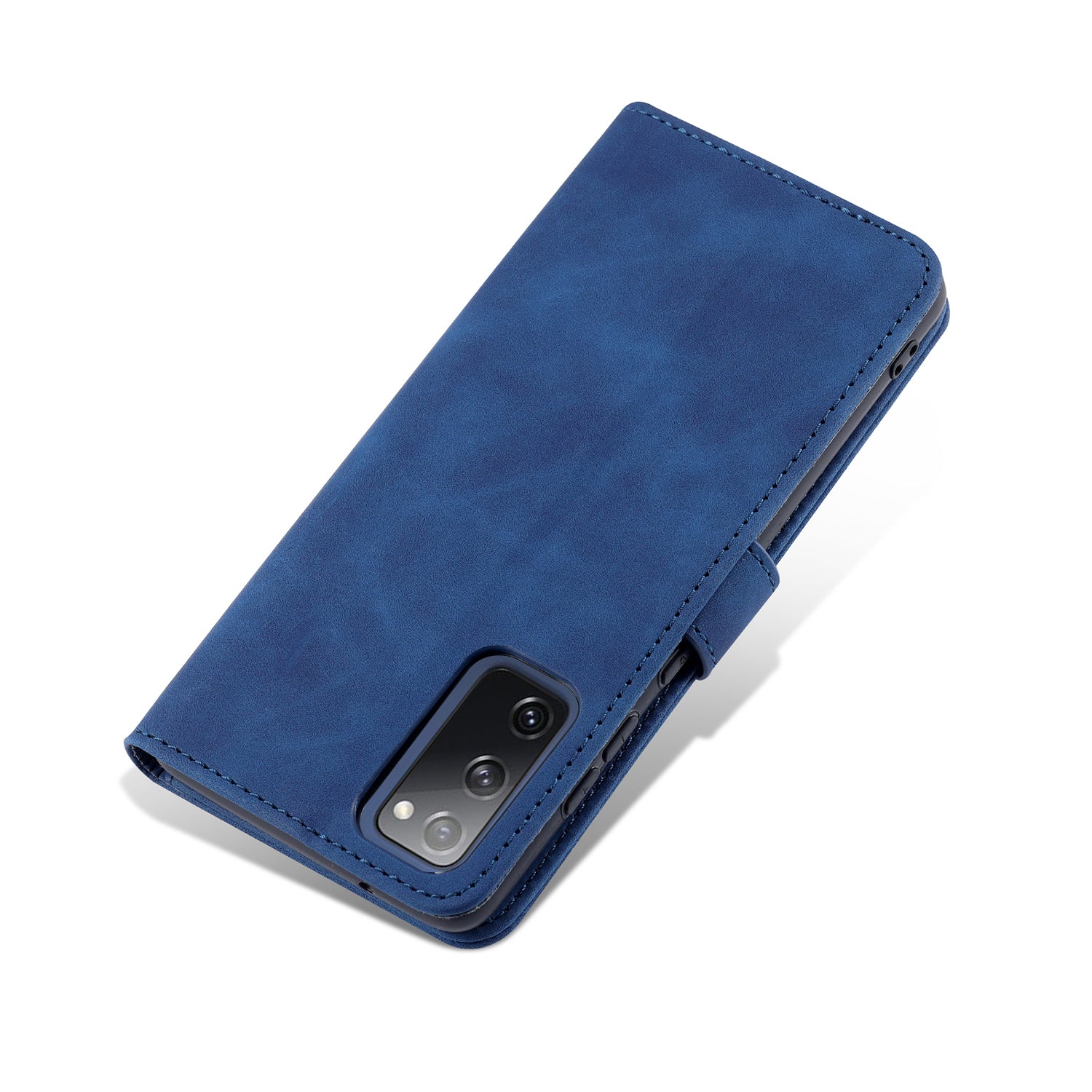 AZNS PU Leather Phone Cover Wallet Stand Case for Samsung Galaxy S20 FE 2022/S20 FE 4G/S20 FE 5G/S20 Lite - Blue