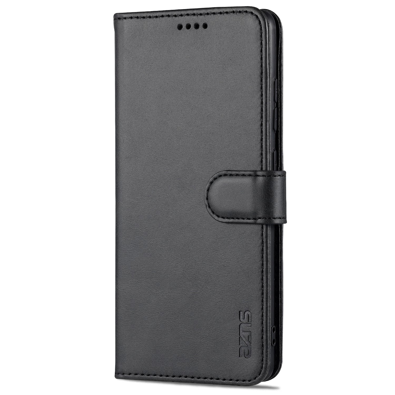 AZNS PU Leather Phone Cover Wallet Stand Case for Samsung Galaxy S20 FE 2022/S20 FE 4G/S20 FE 5G/S20 Lite - Black