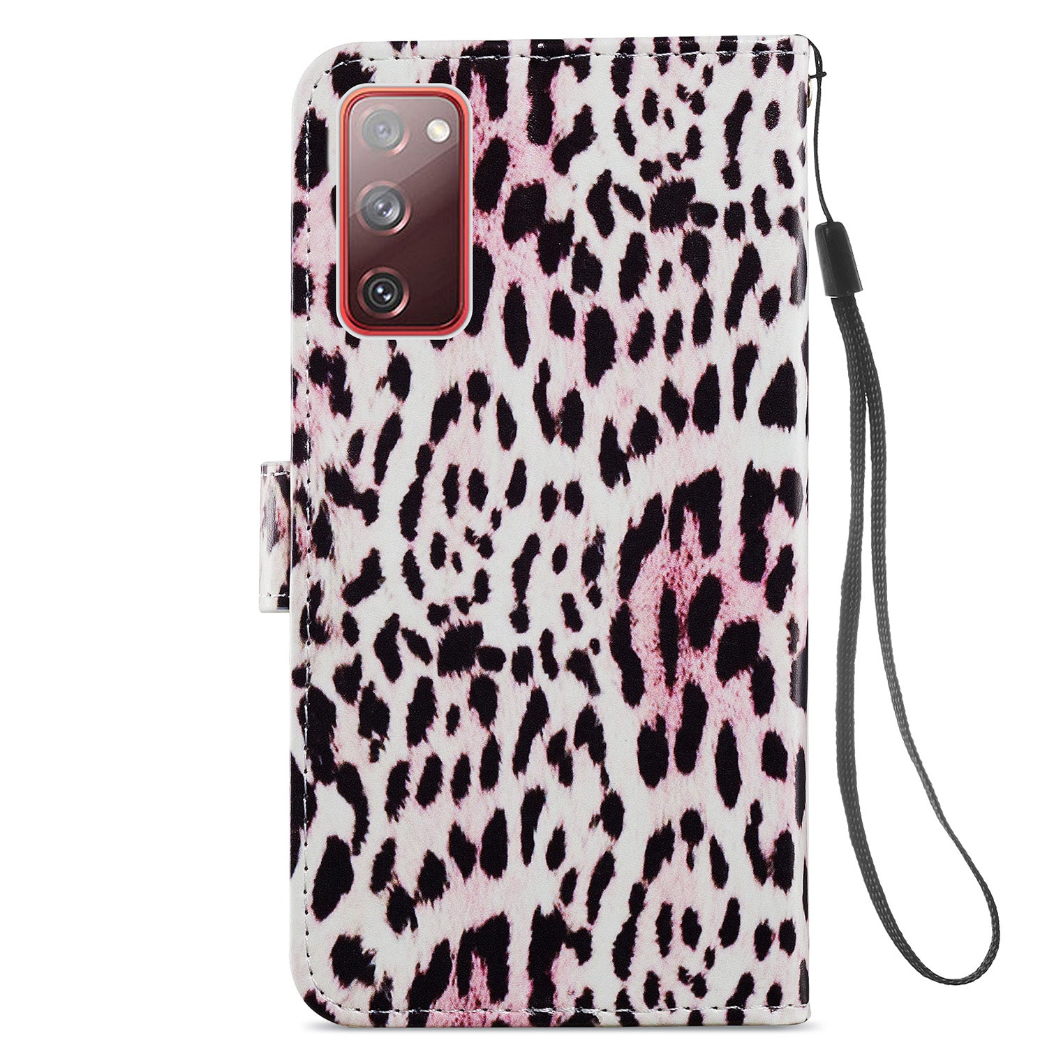 Pattern Printing Design PU Leather Folio Flip Case with Card Holder Slots & Wrist Strap for Samsung Galaxy S20 FE 2022/S20 FE 4G/S20 FE 5G/S20 Lite - Leopard Print