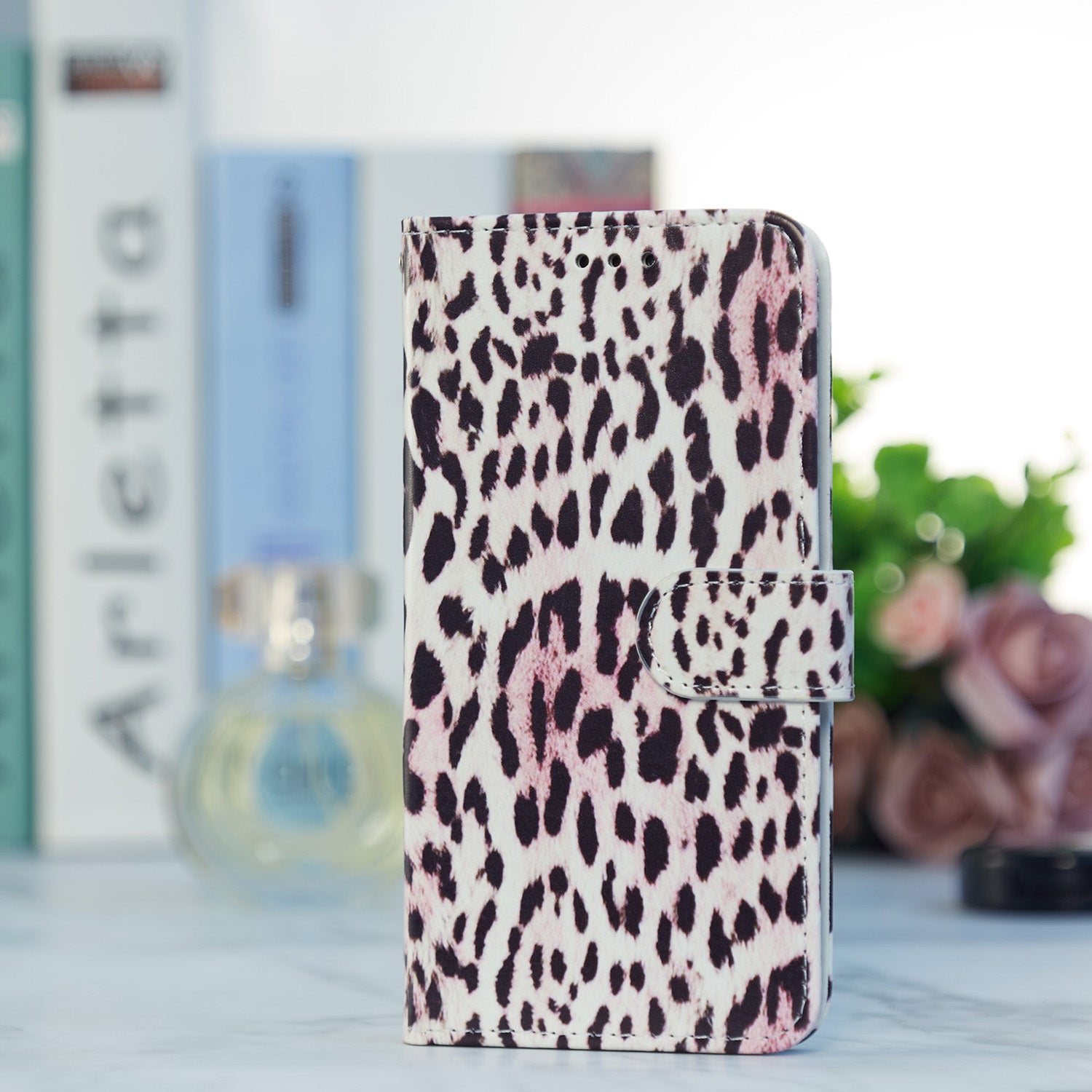 Pattern Printing Design PU Leather Folio Flip Case with Card Holder Slots & Wrist Strap for Samsung Galaxy S20 FE 2022/S20 FE 4G/S20 FE 5G/S20 Lite - Leopard Print