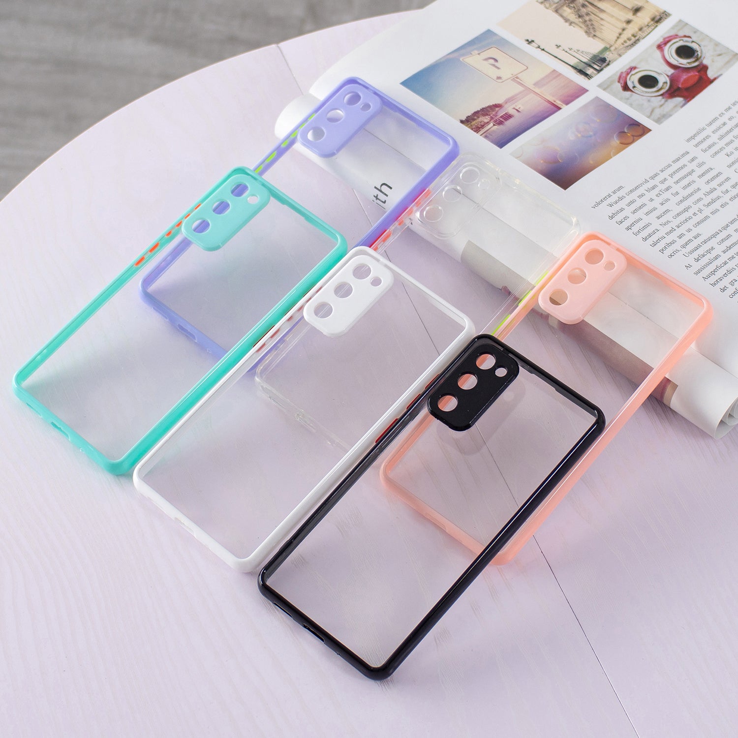 Thickened TPU Frame + High Transparency Acrylic Back Panel Phone Shell for Samsung Galaxy S20 FE 2022/S20 FE 4G/S20 FE 5G/S20 Lite - Transparent